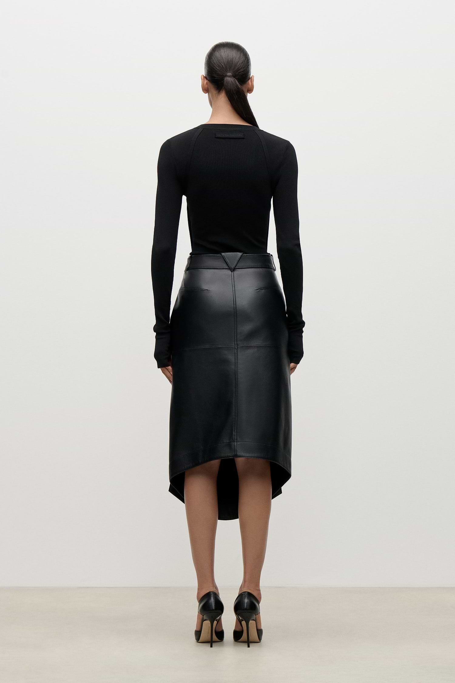 Leather Skirt In Black