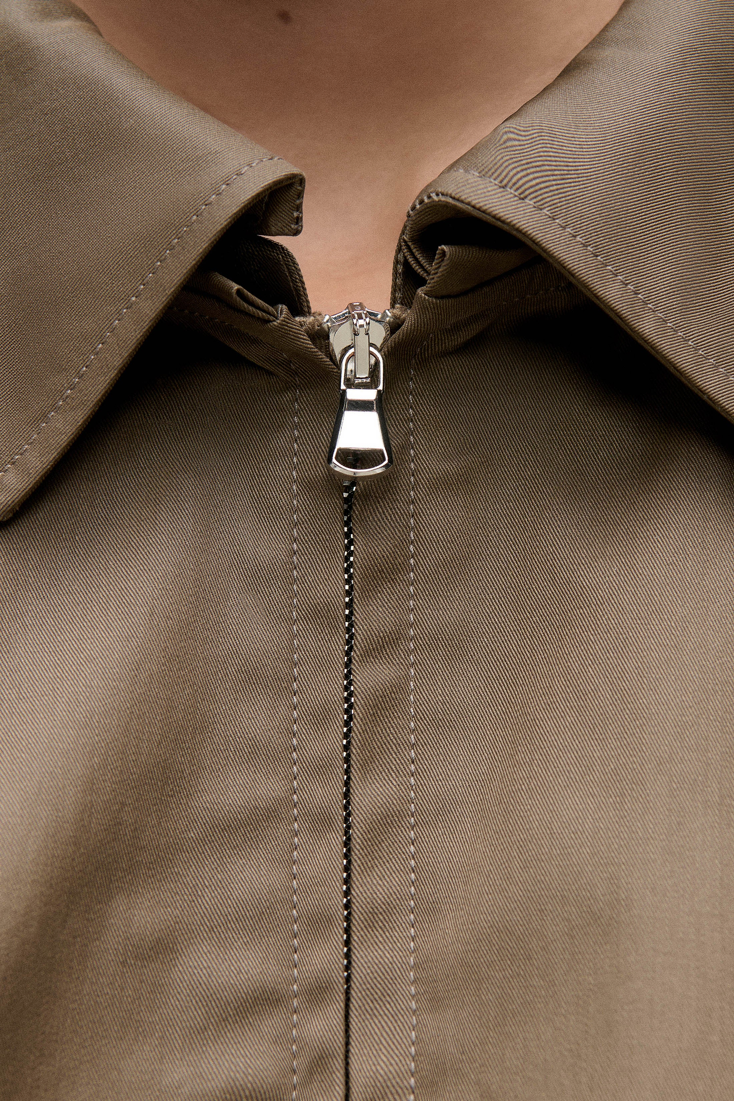 Panelled Bomber Jacket In Brown