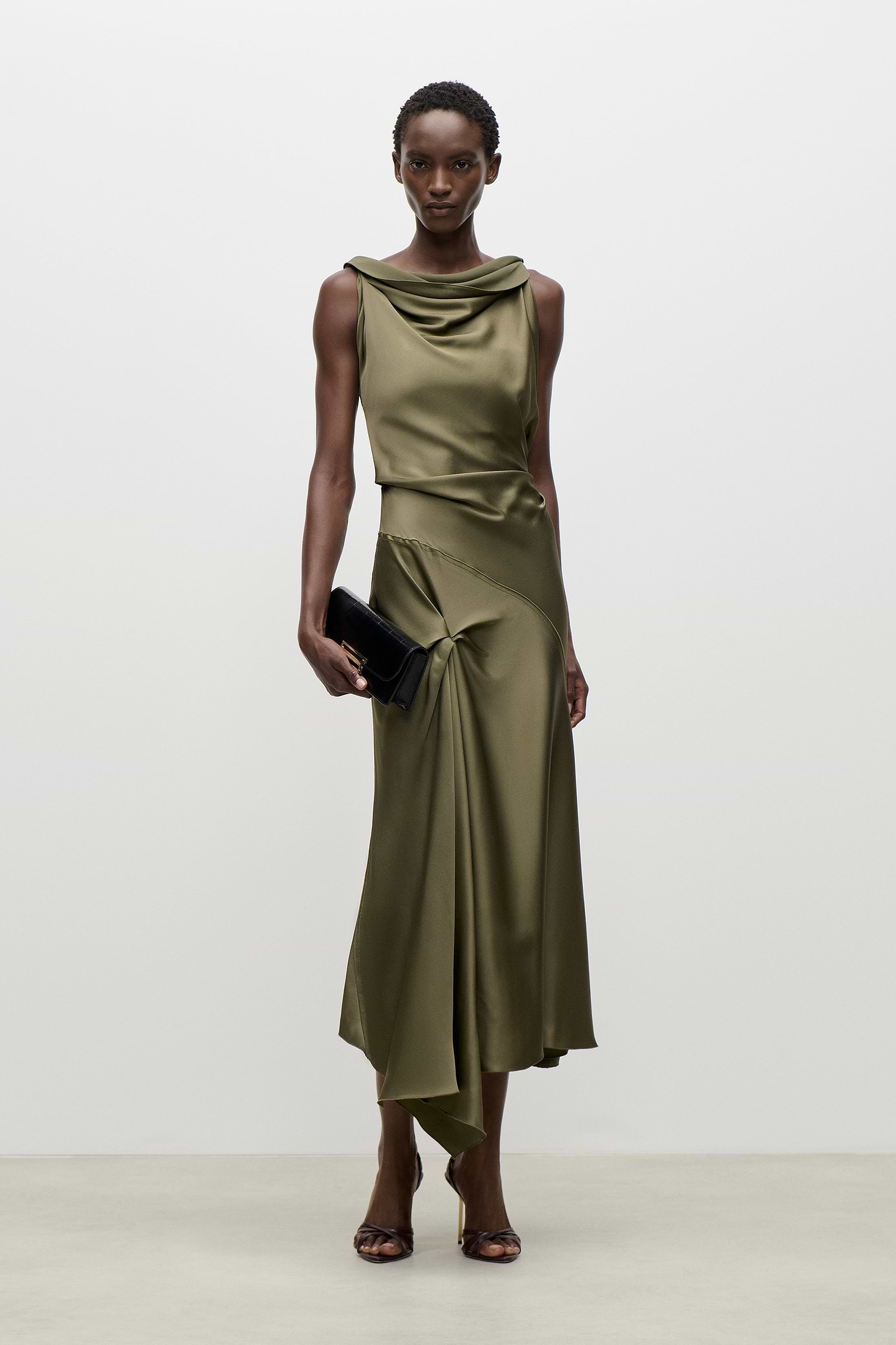 Posy Midi Dress In Green