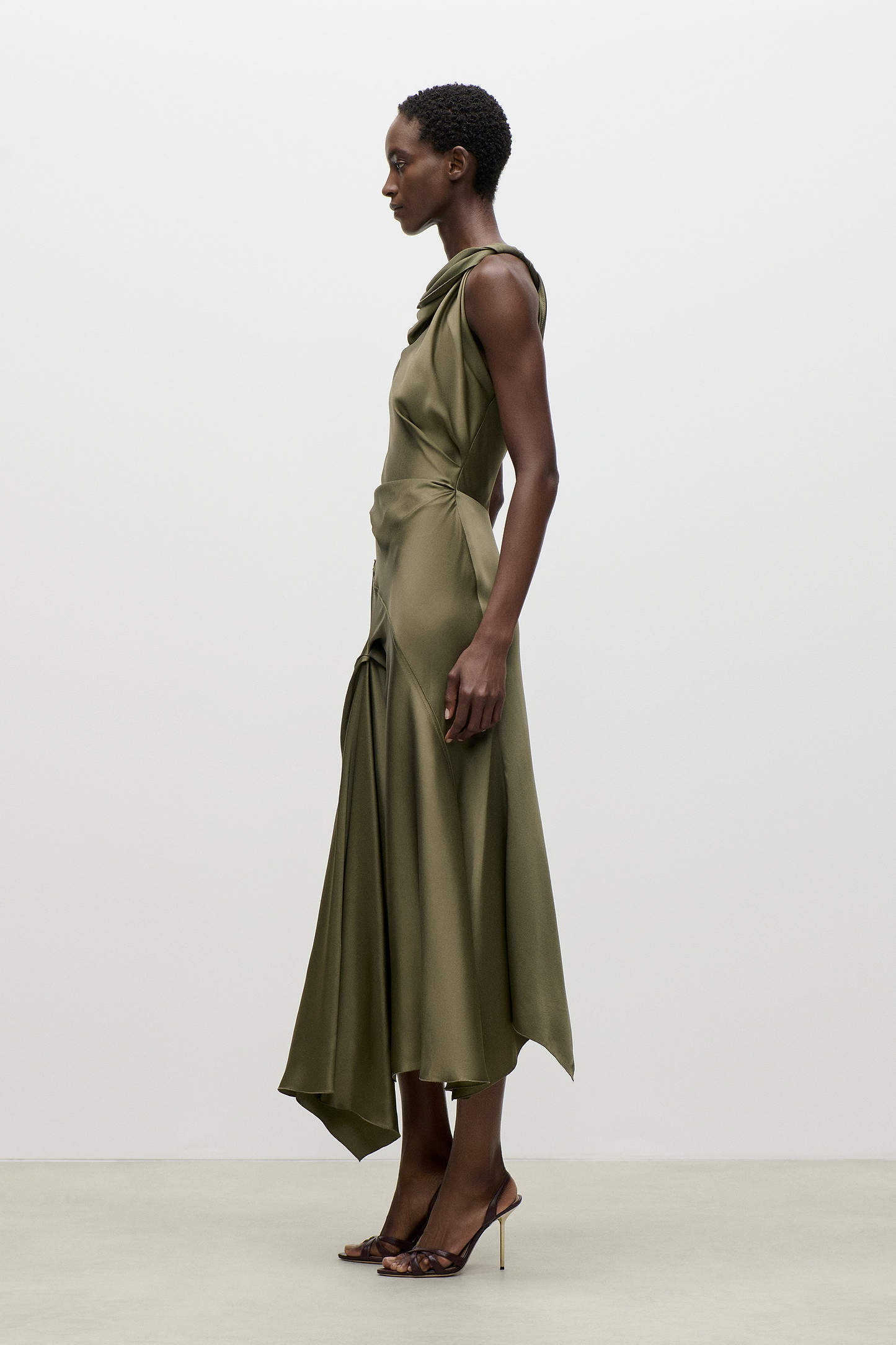 Posy Midi Dress In Green