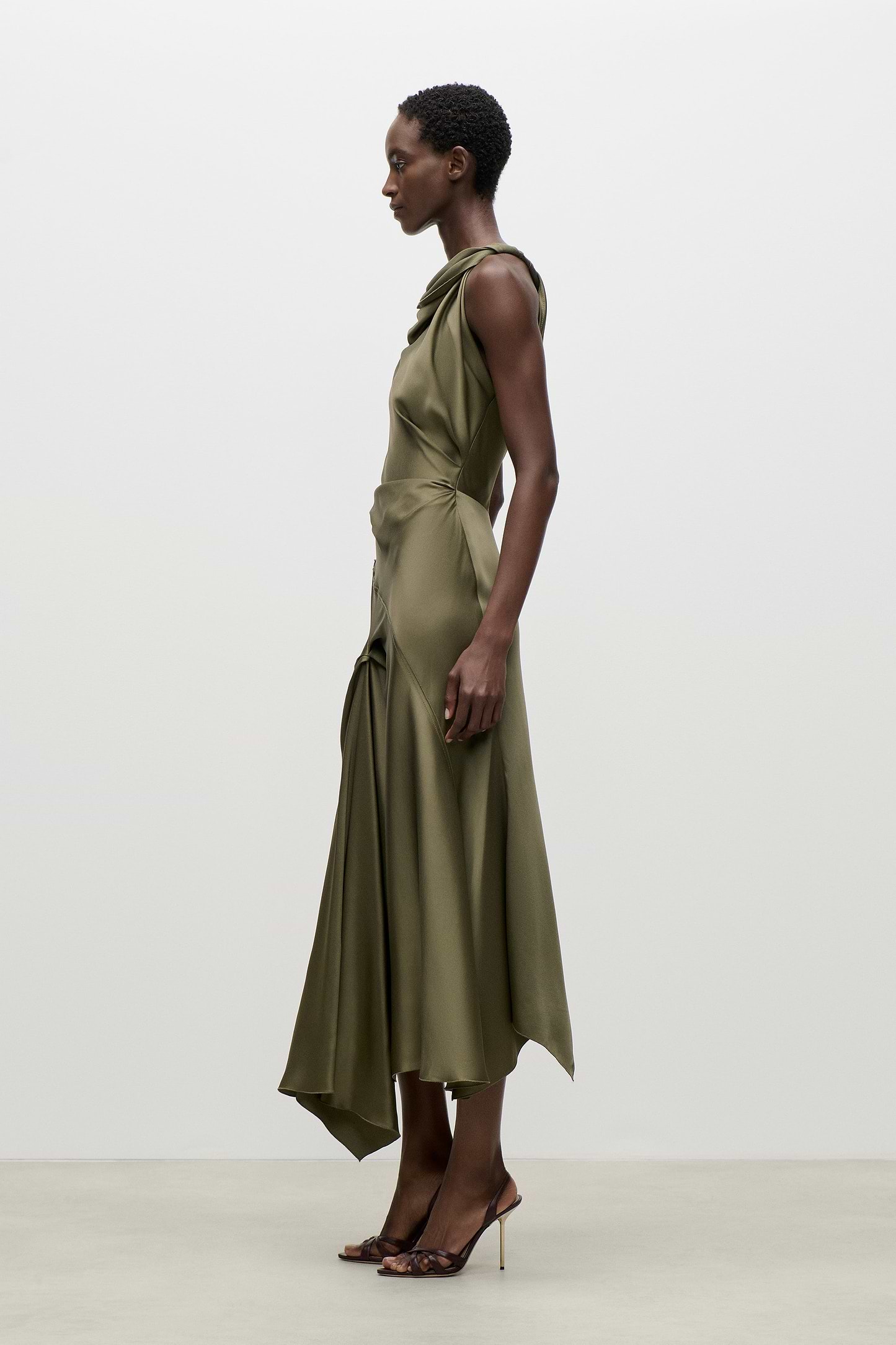 Posy Midi Dress In Green