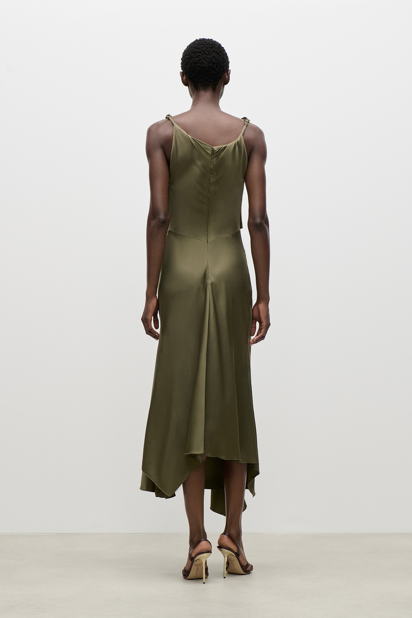 Posy Midi Dress In Green