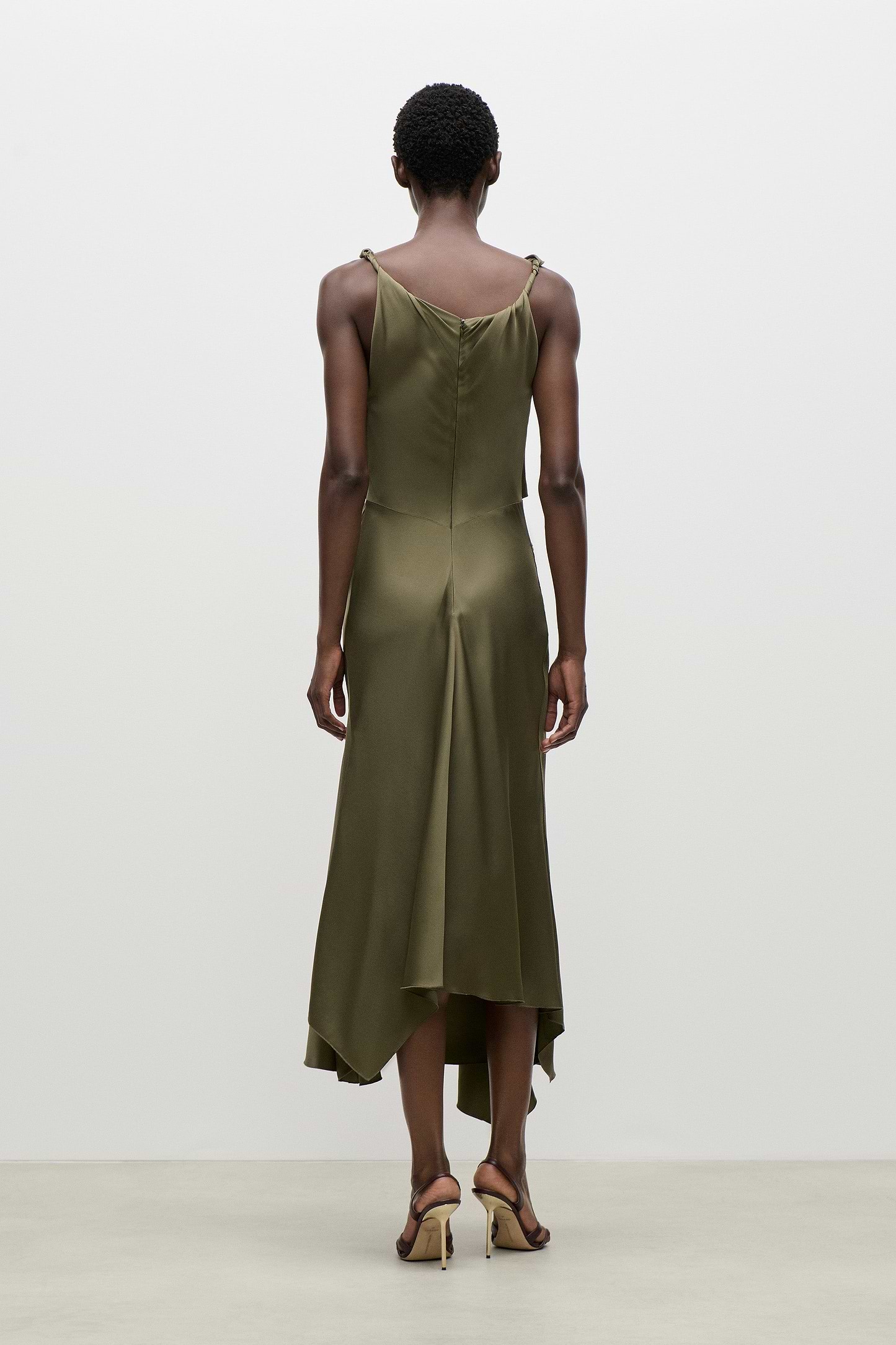 Posy Midi Dress In Green