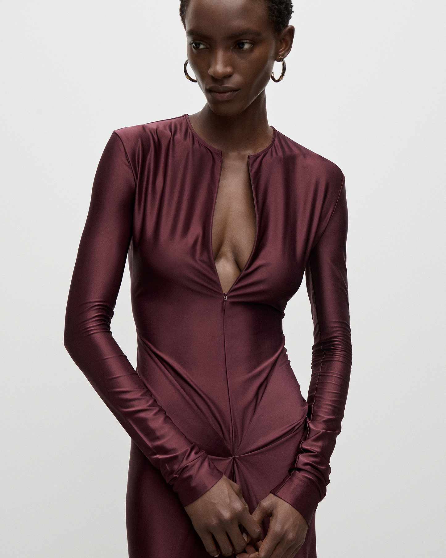 Aida Gown In Burgundy