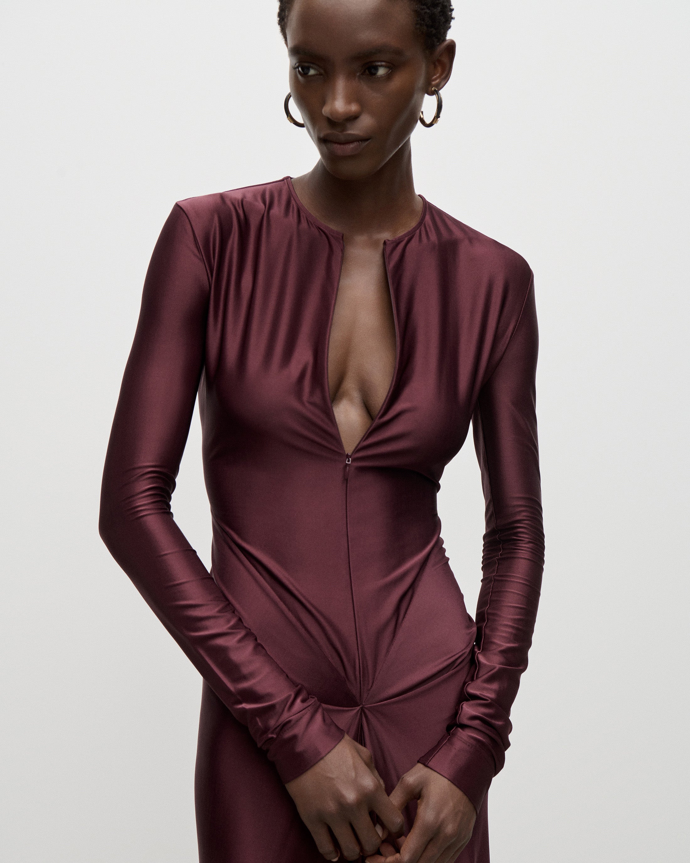 Aida Gown In Burgundy