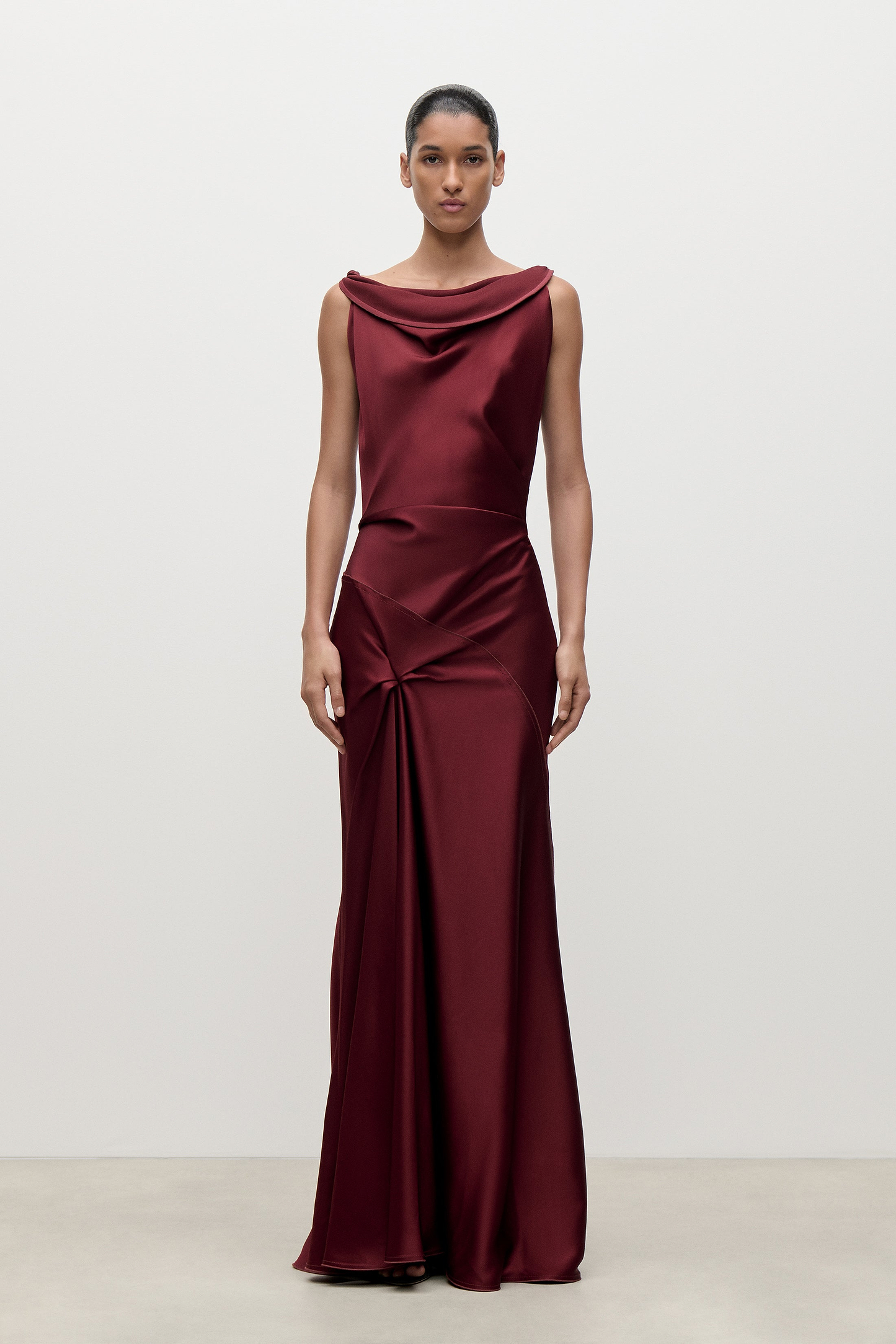 Posy Gown In Burgundy