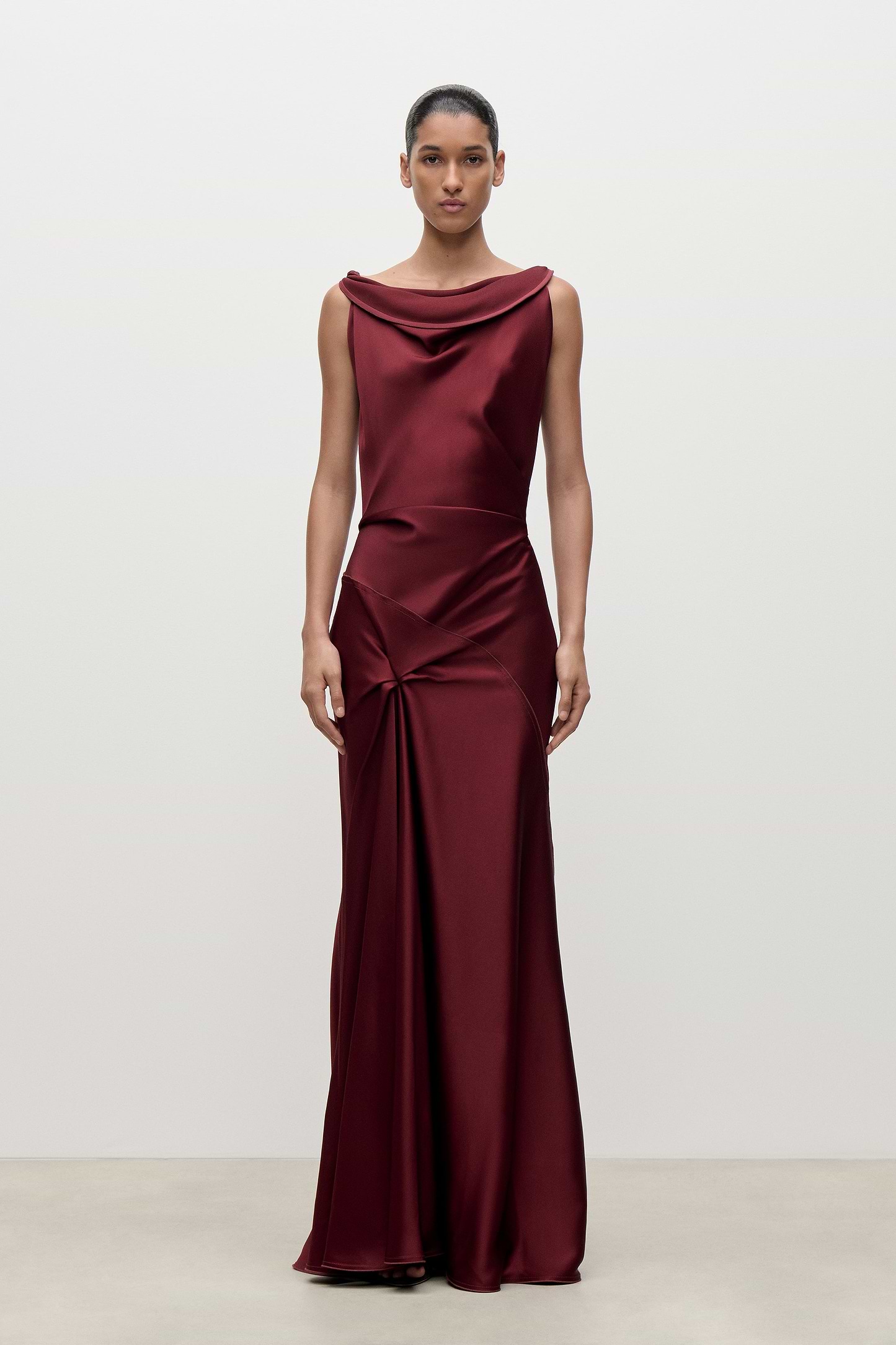 Posy Gown In Burgundy