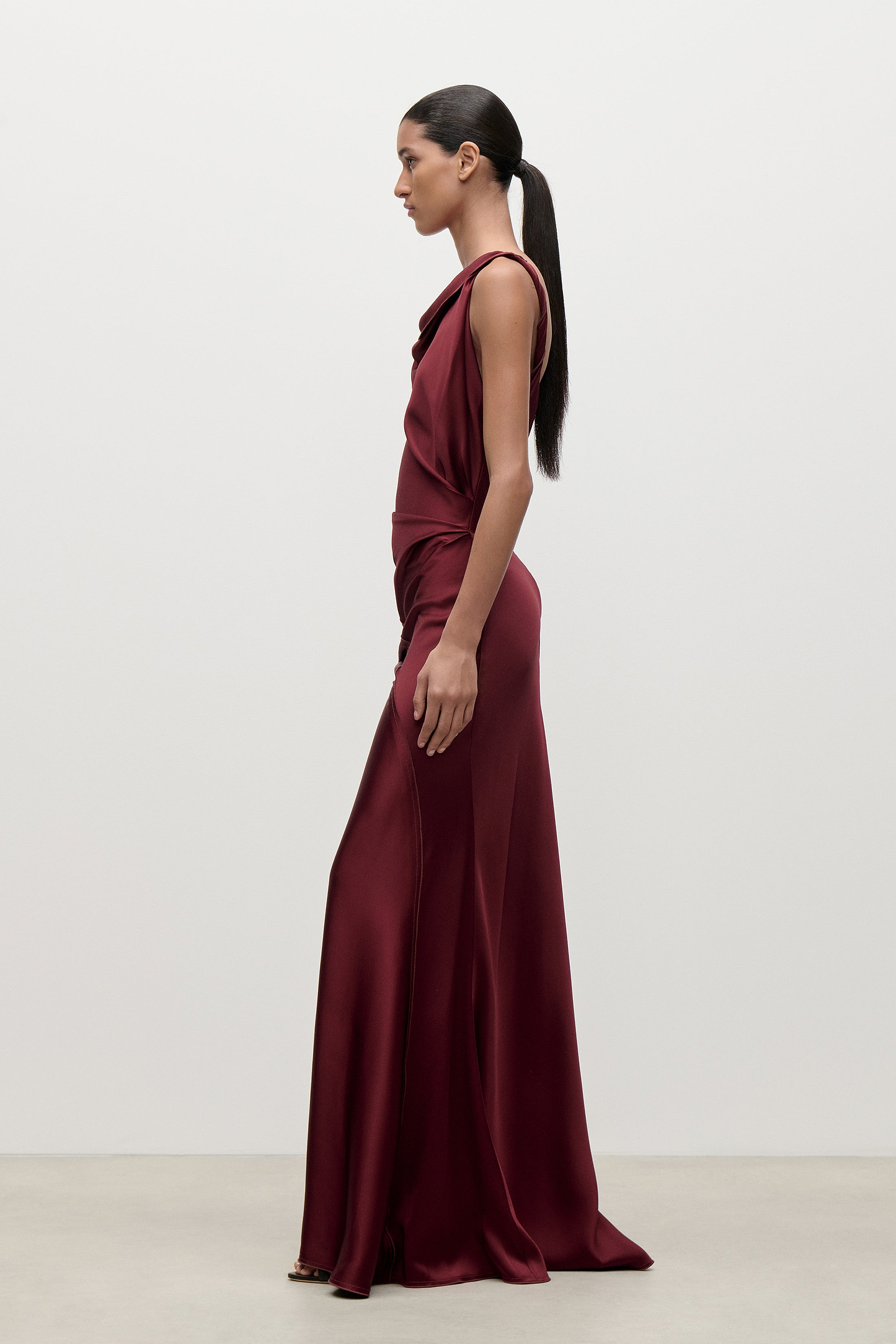 Posy Gown In Burgundy