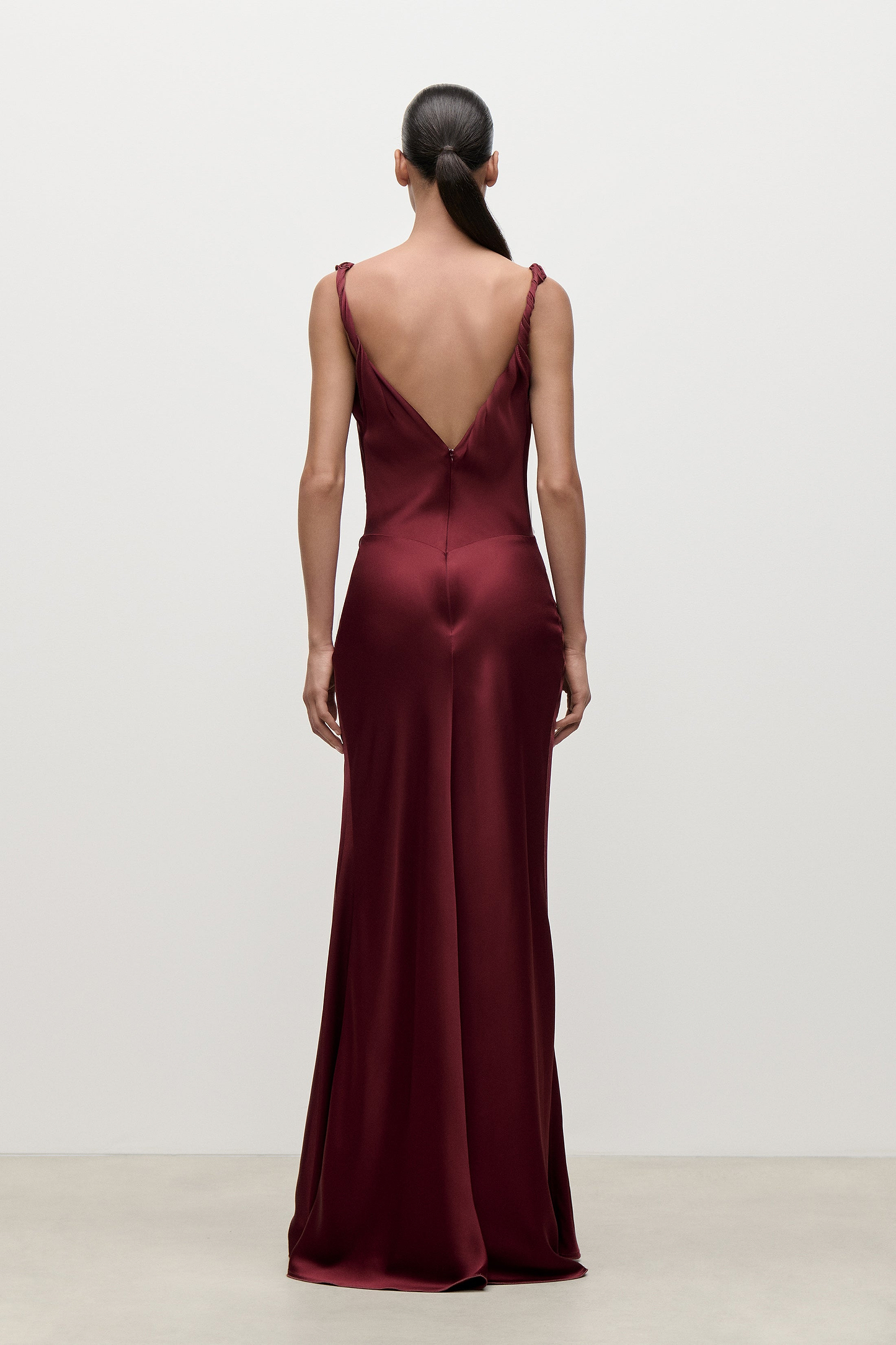 Posy Gown In Burgundy