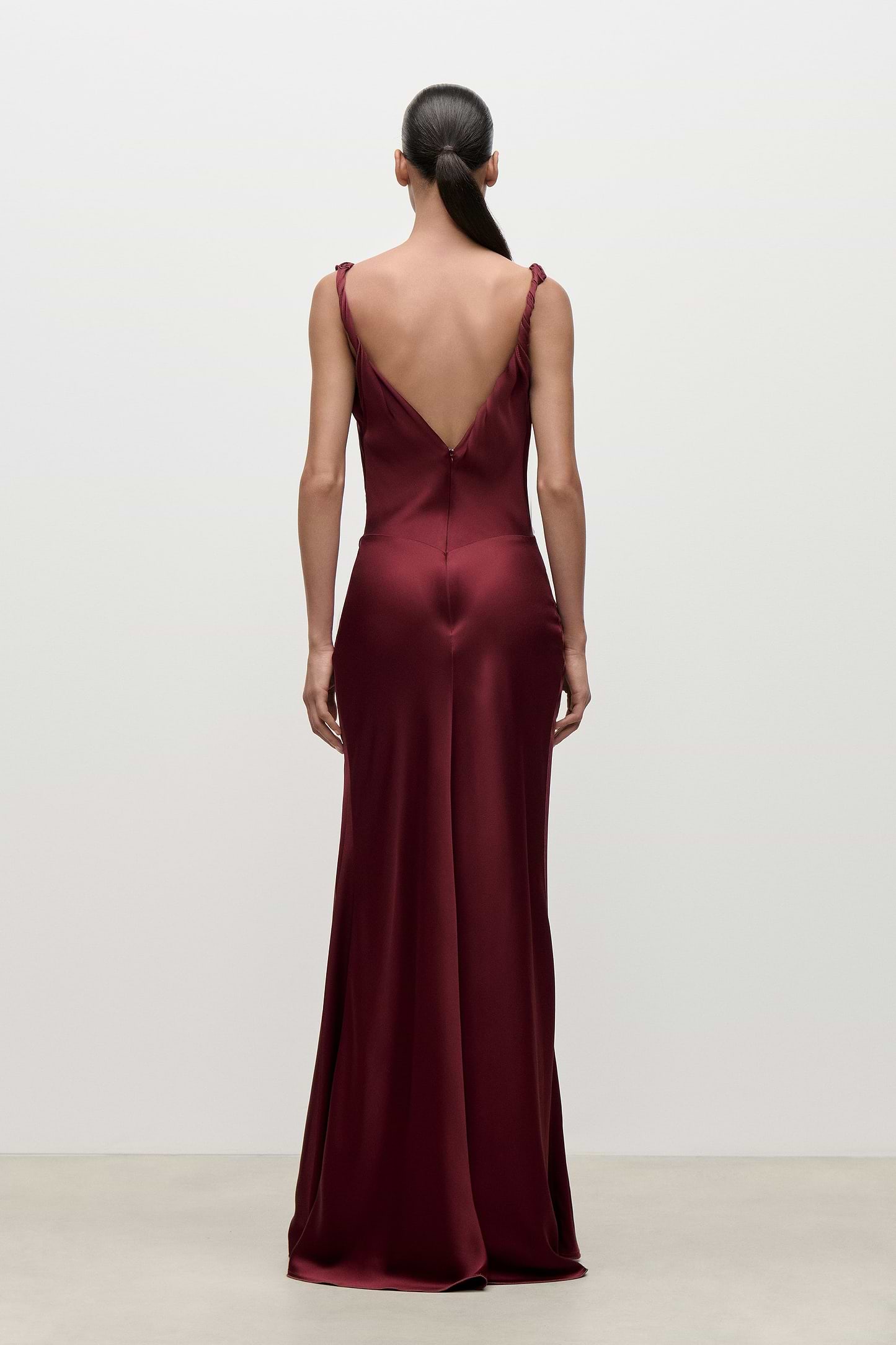 Posy Gown In Burgundy