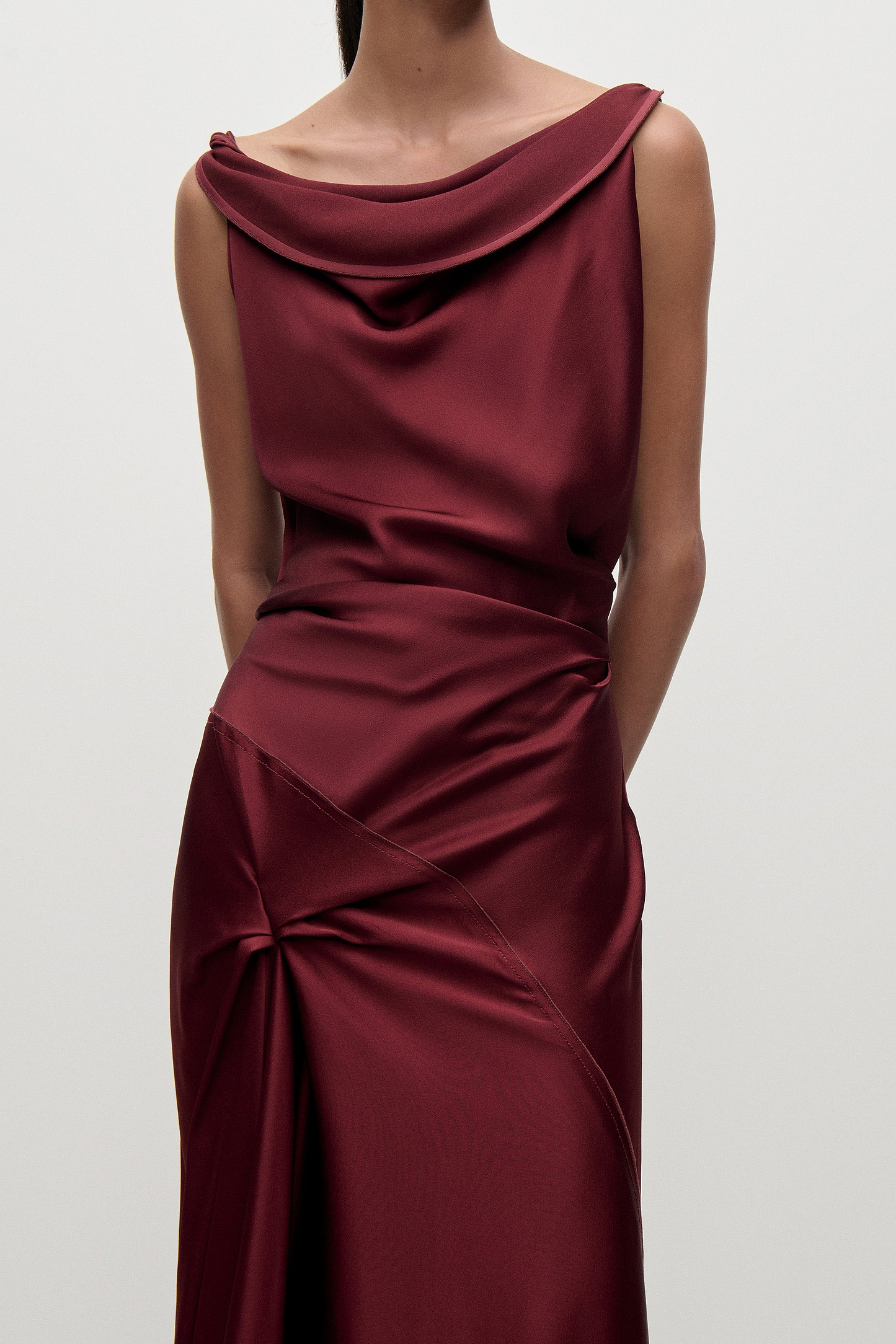 Posy Gown In Burgundy