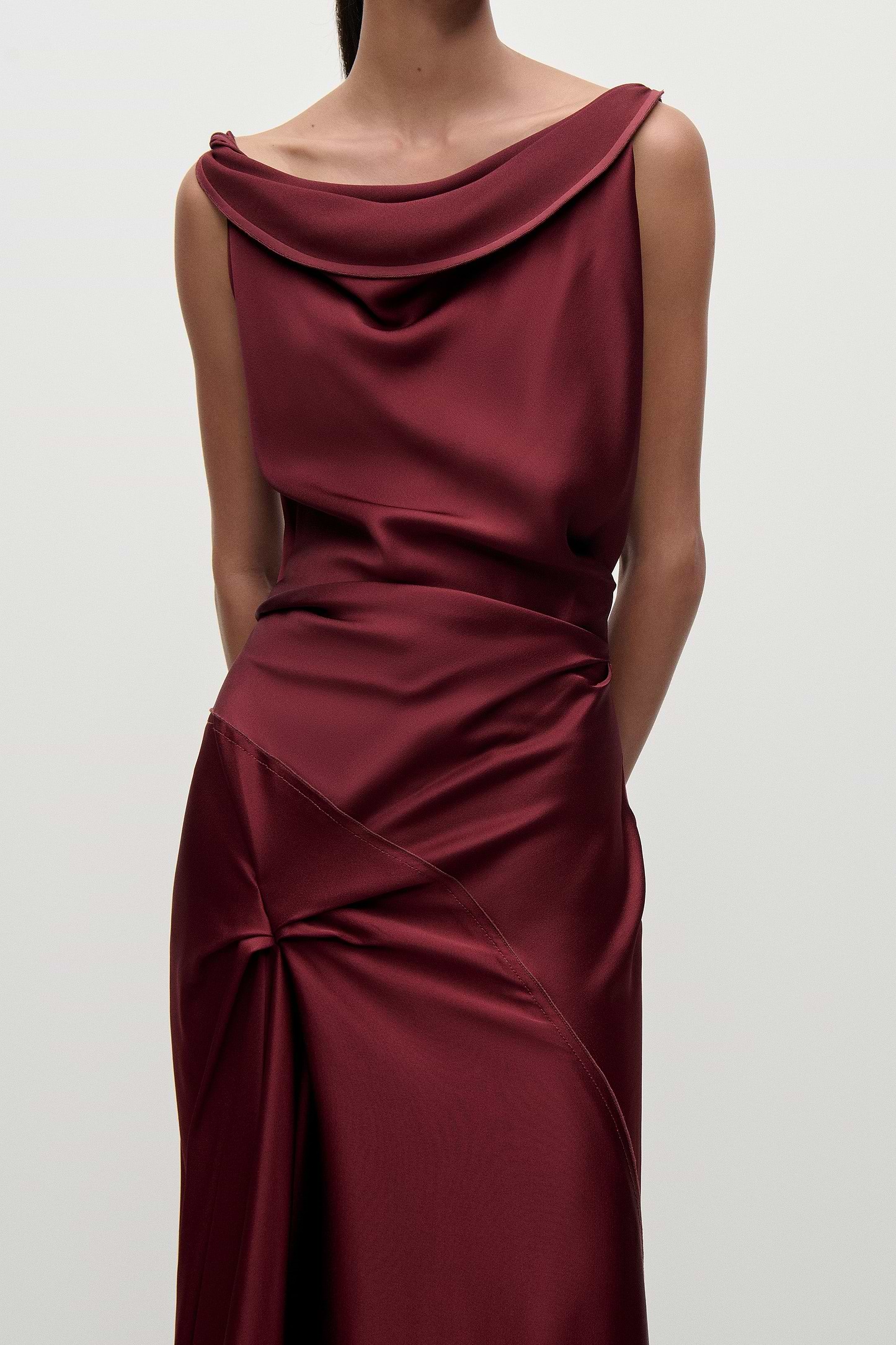 Posy Gown In Burgundy