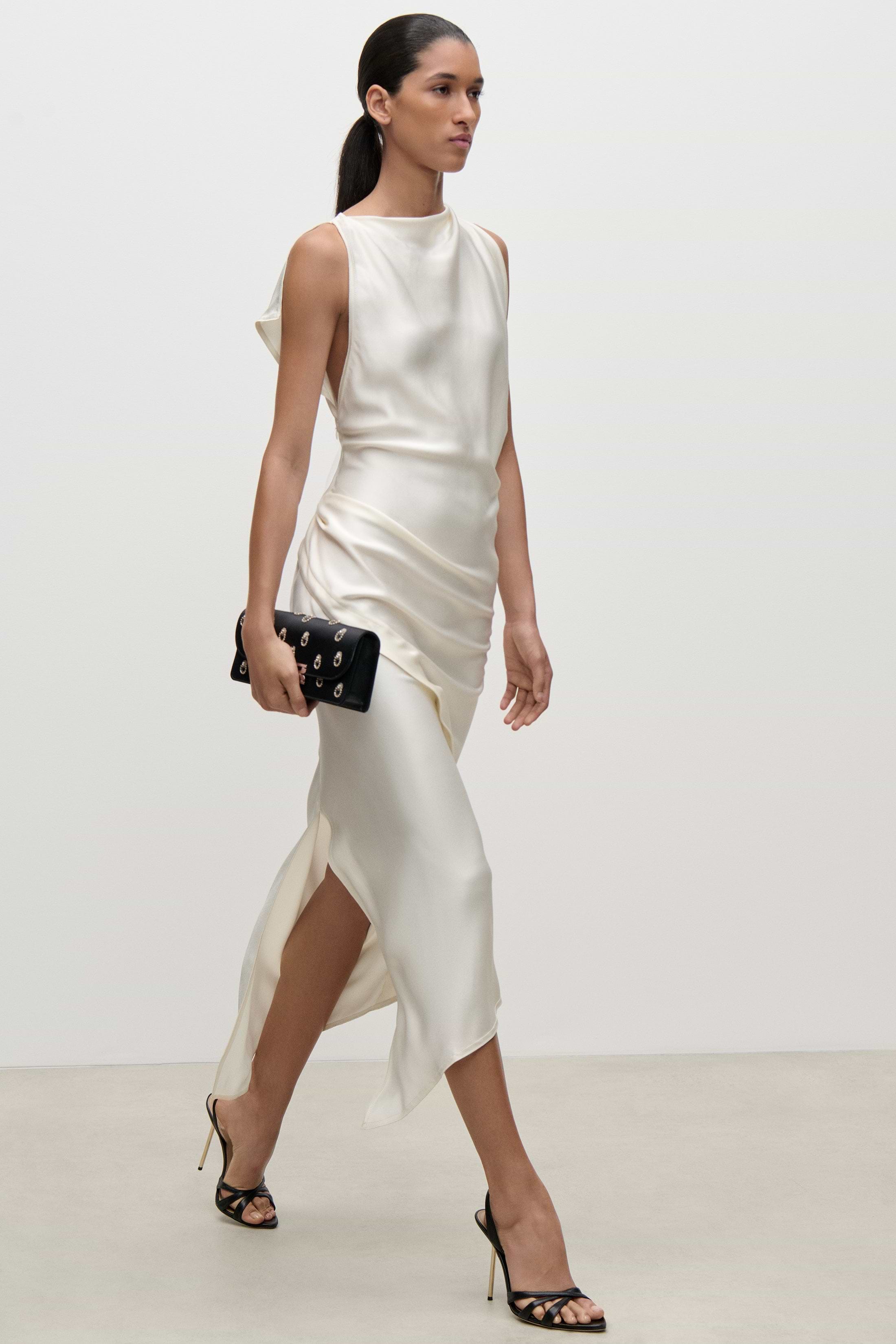 Kyra Midi Dress In Ivory