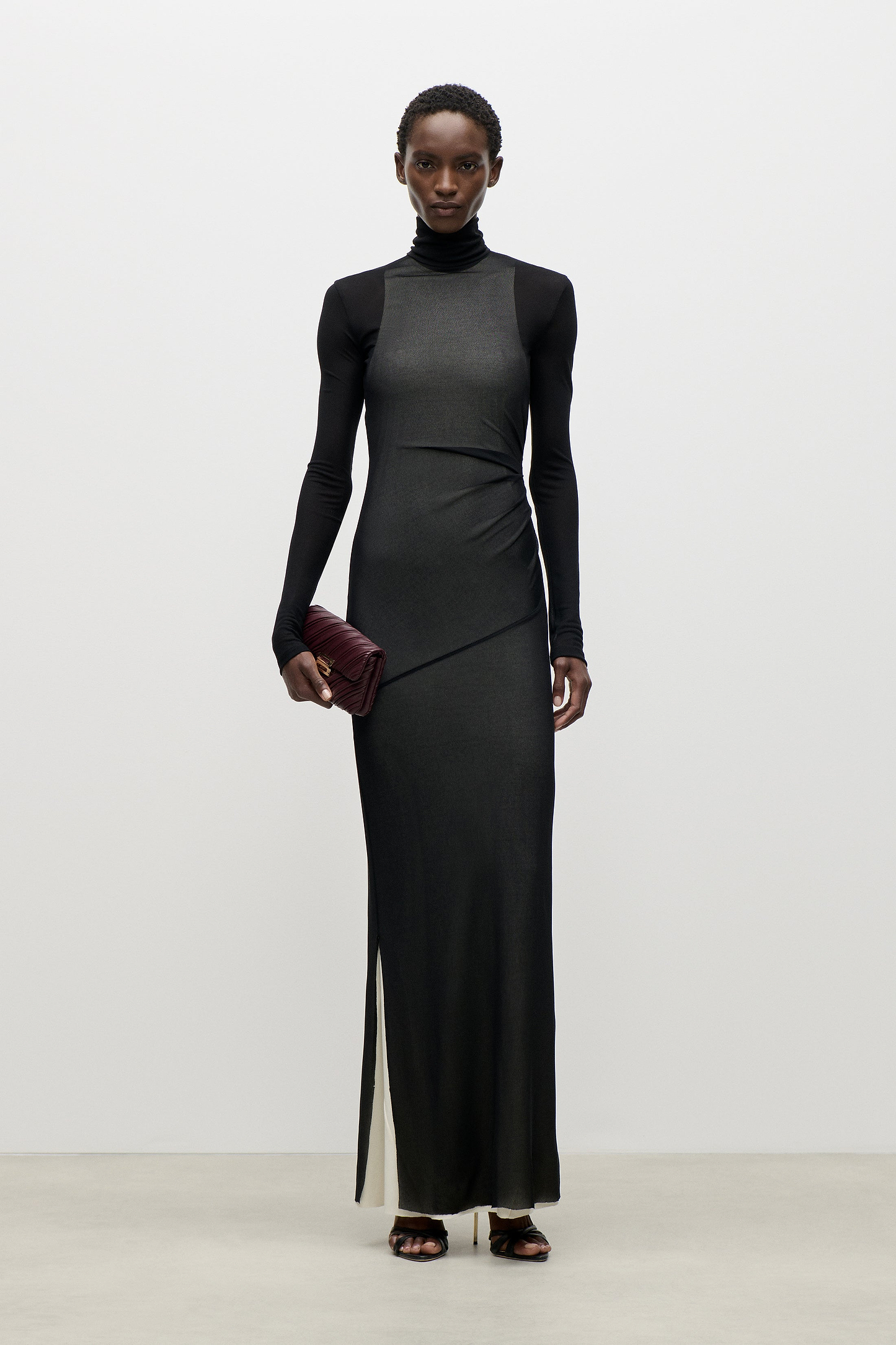 Layered Gown In Black