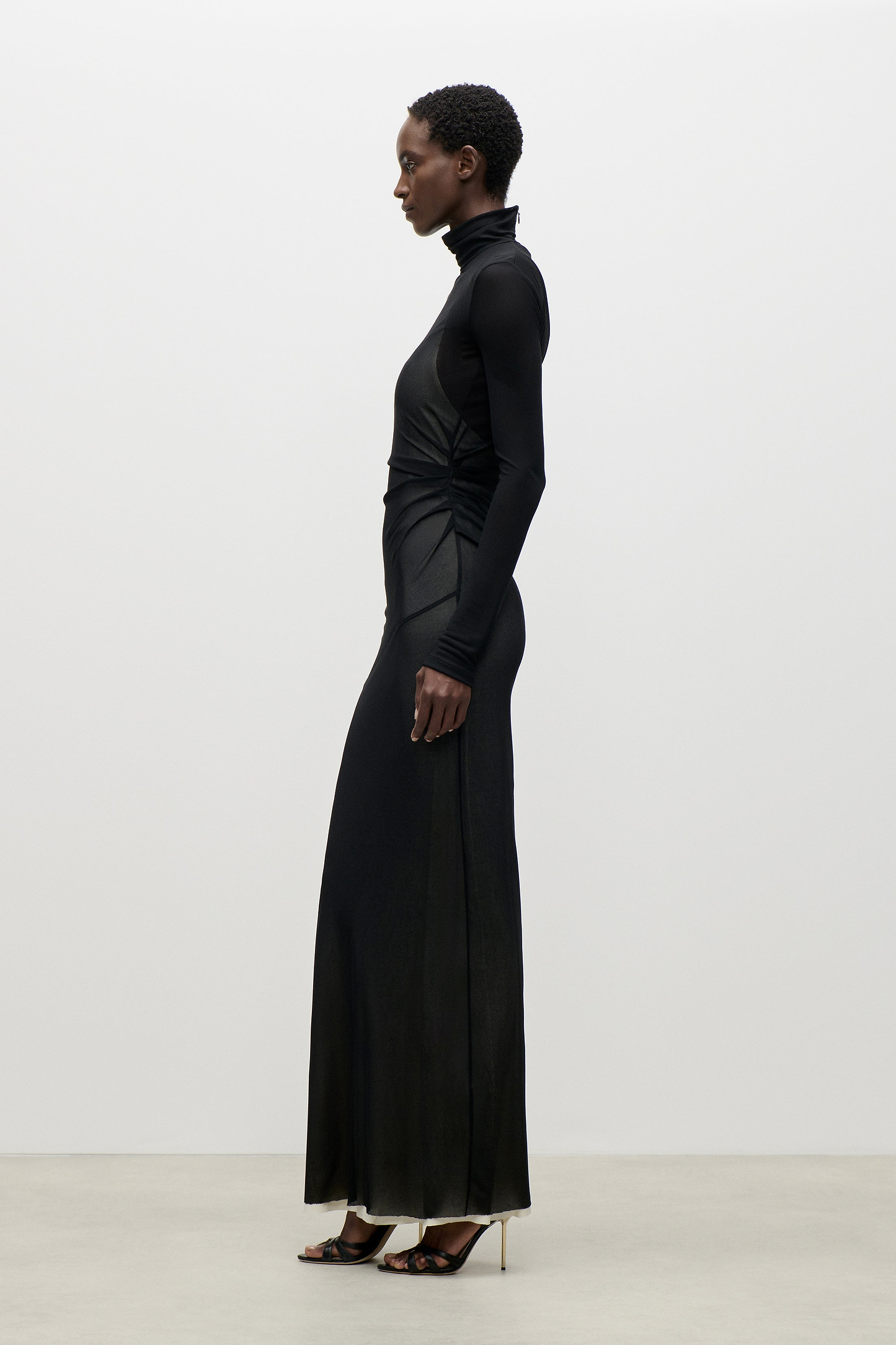 Layered Gown In Black