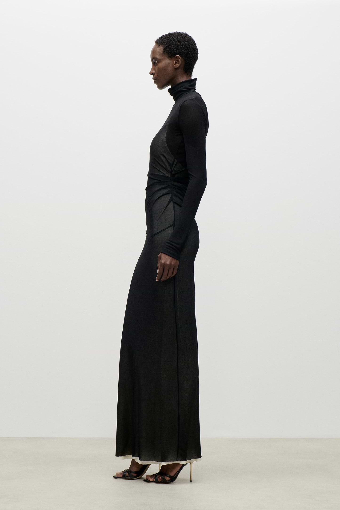 Layered Gown In Black