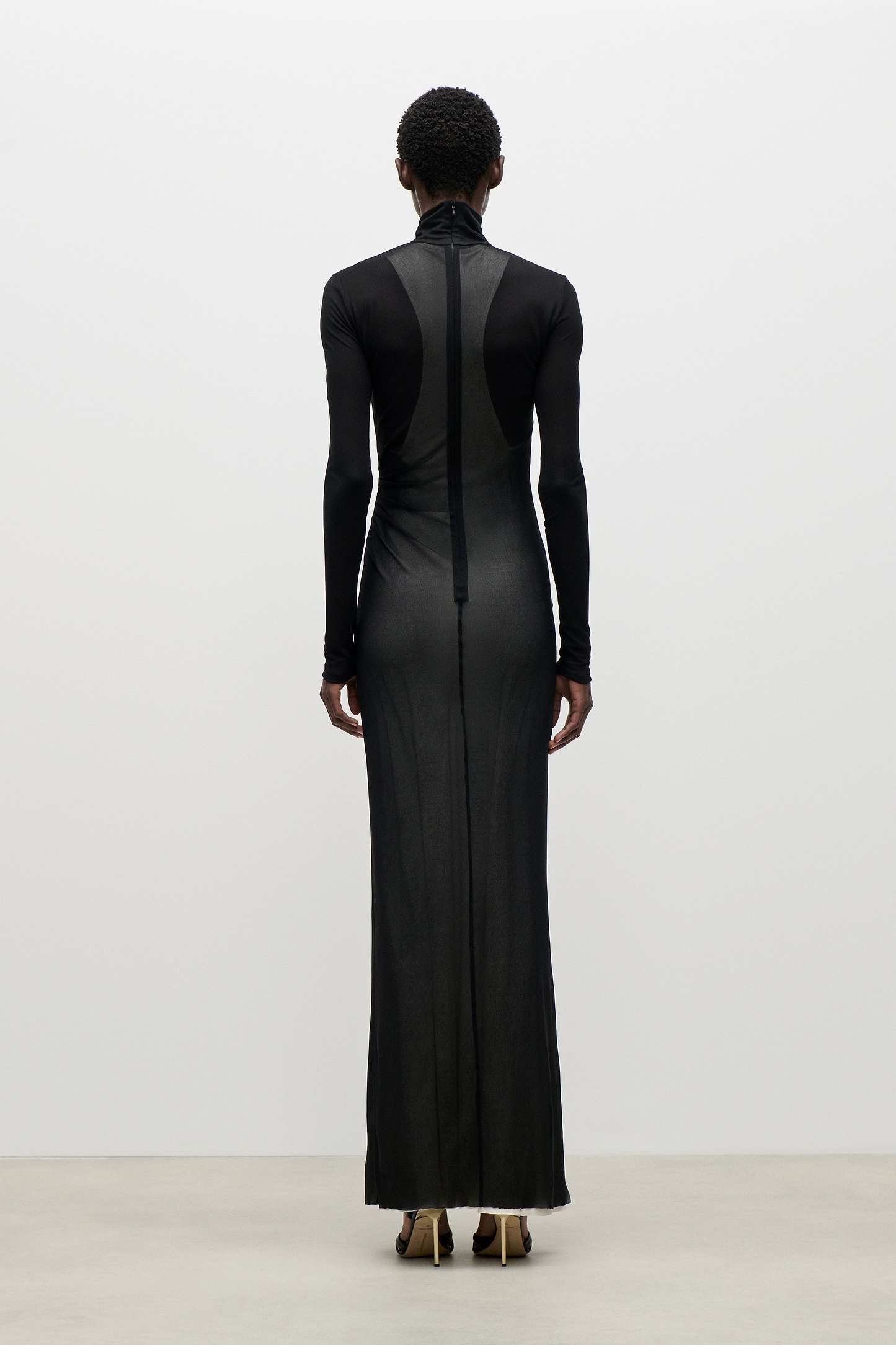 Layered Gown In Black