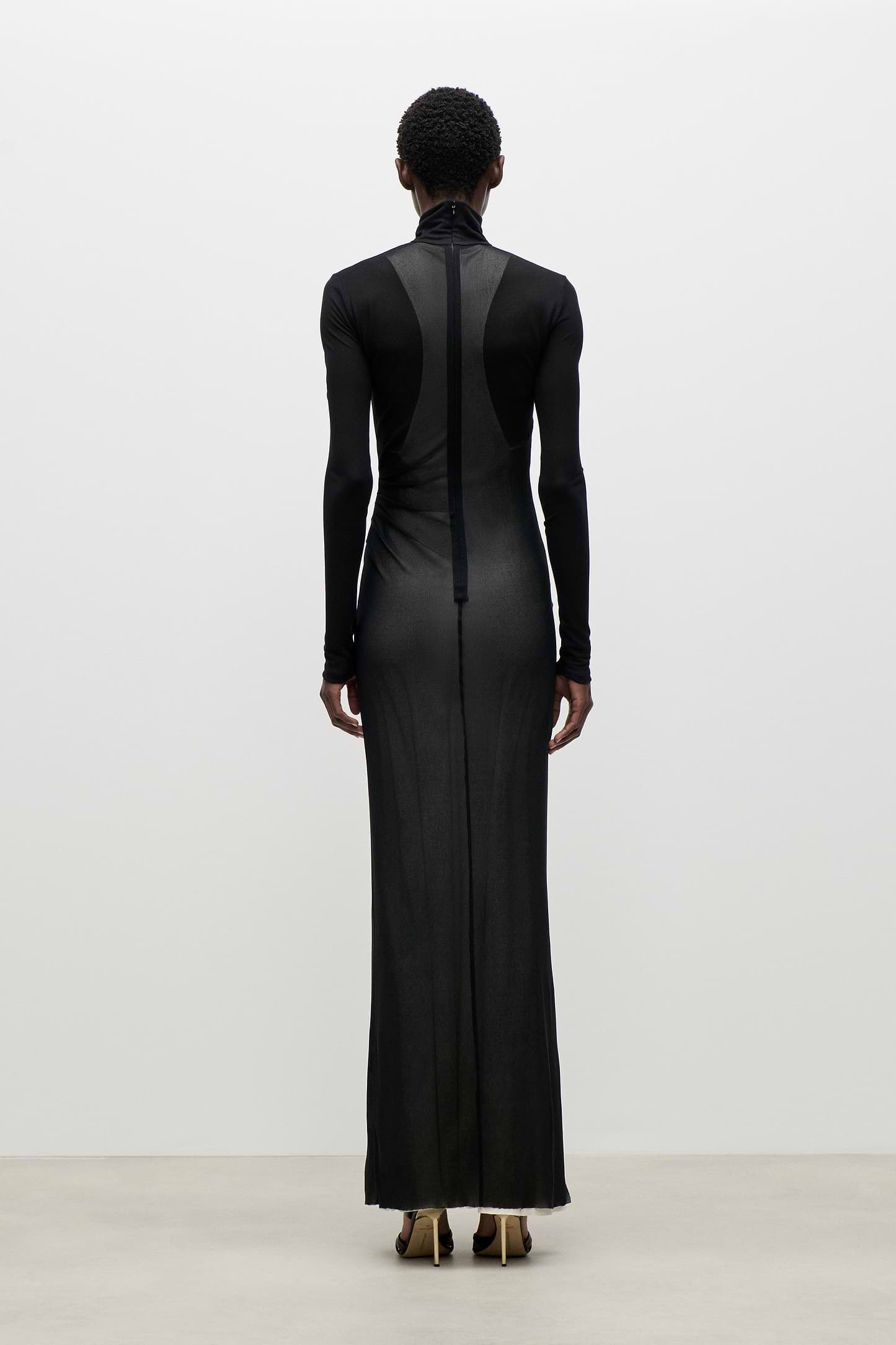 Layered Gown In Black