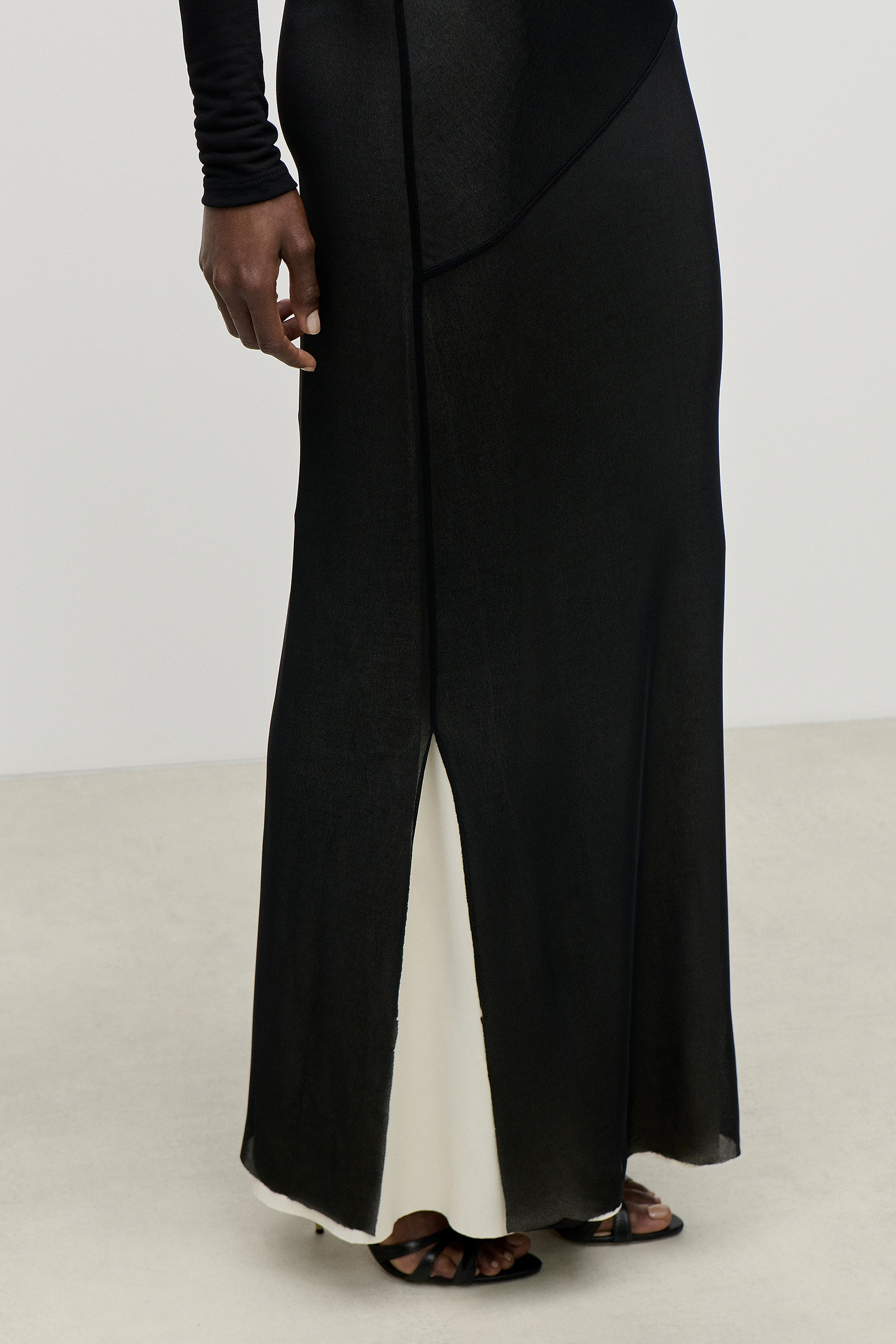 Layered Gown In Black