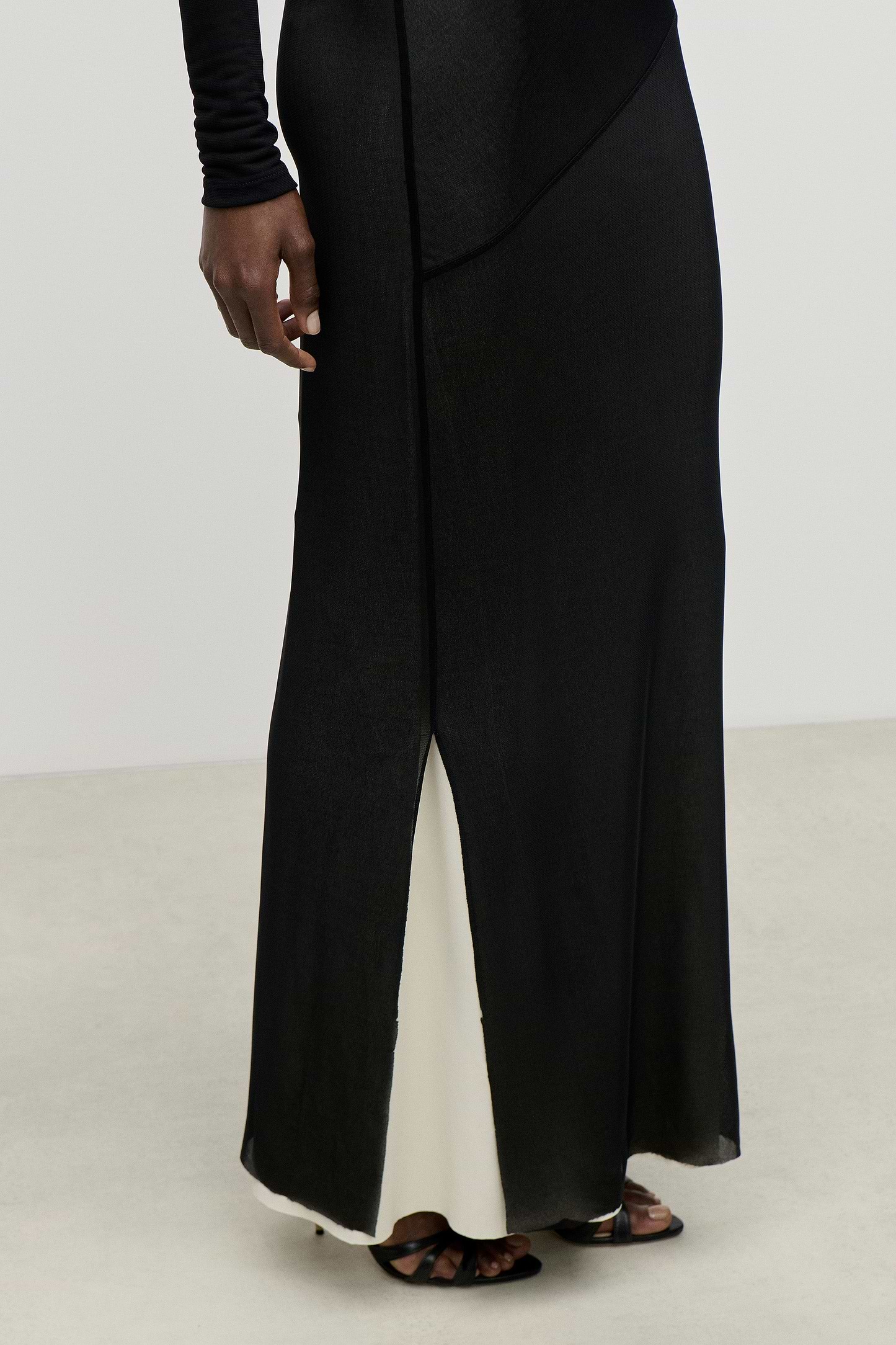 Layered Gown In Black