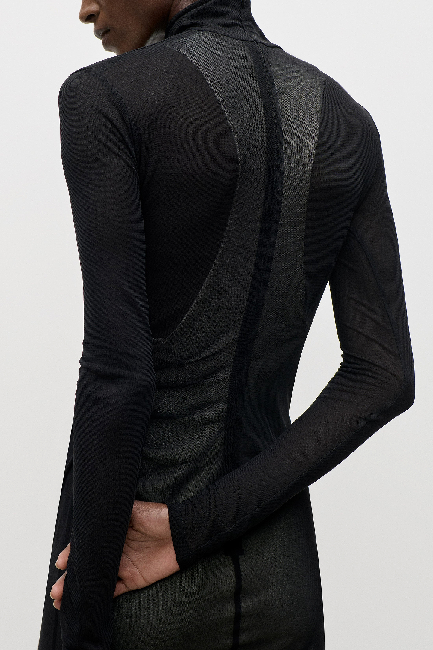 Layered Gown In Black
