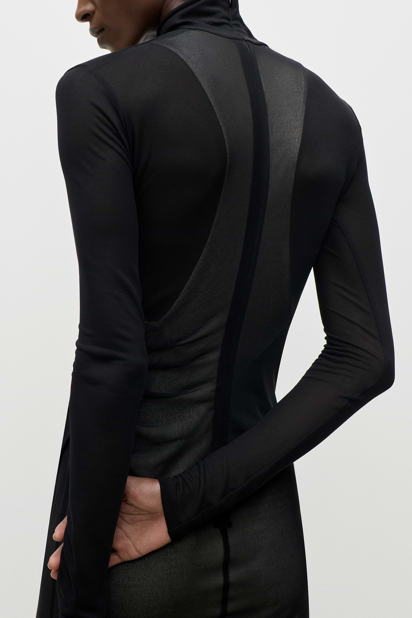Layered Gown In Black