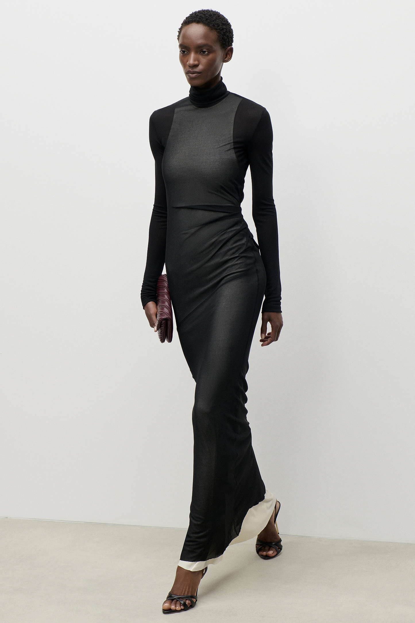 Layered Gown In Black