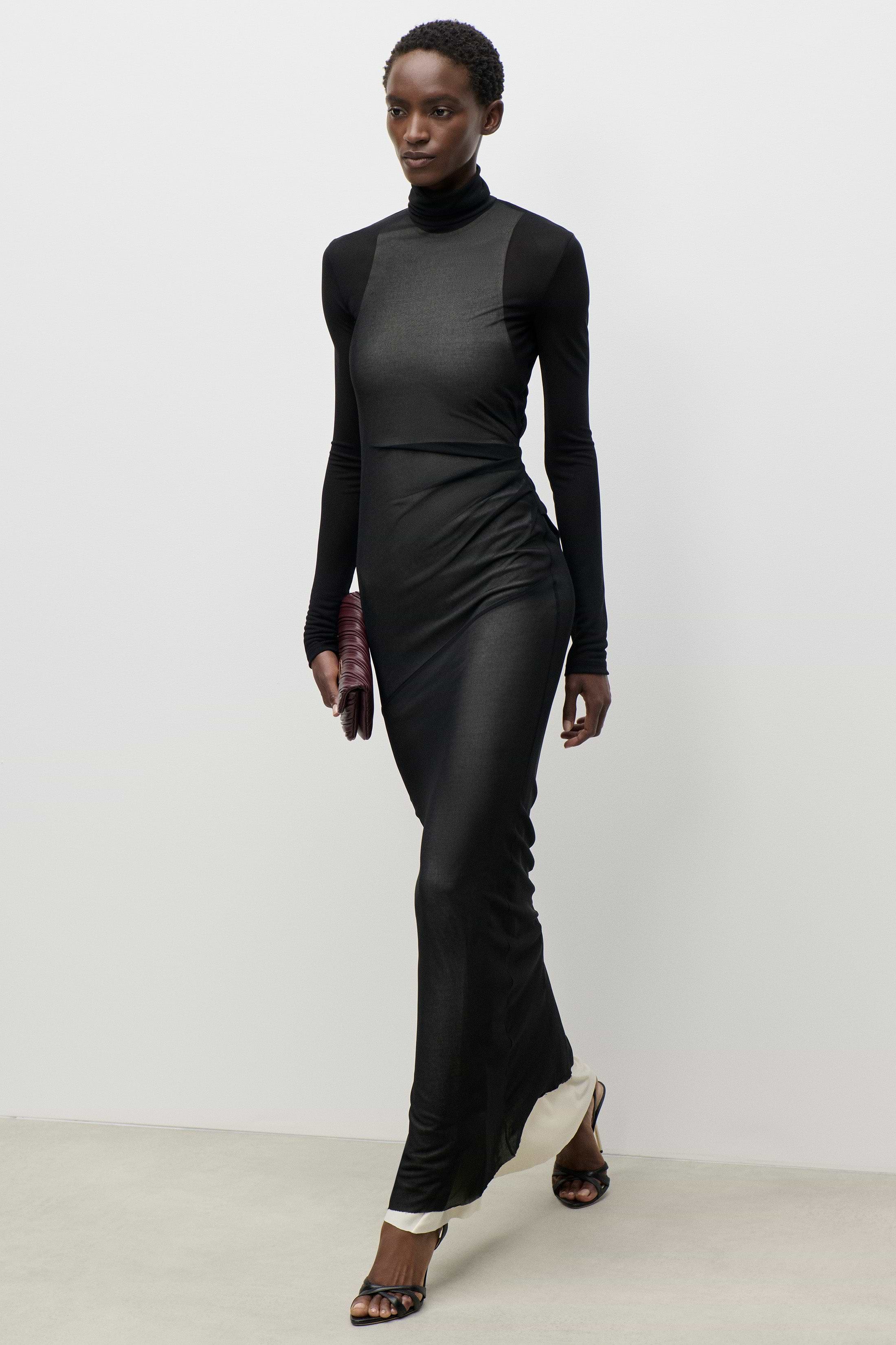 Layered Gown In Black