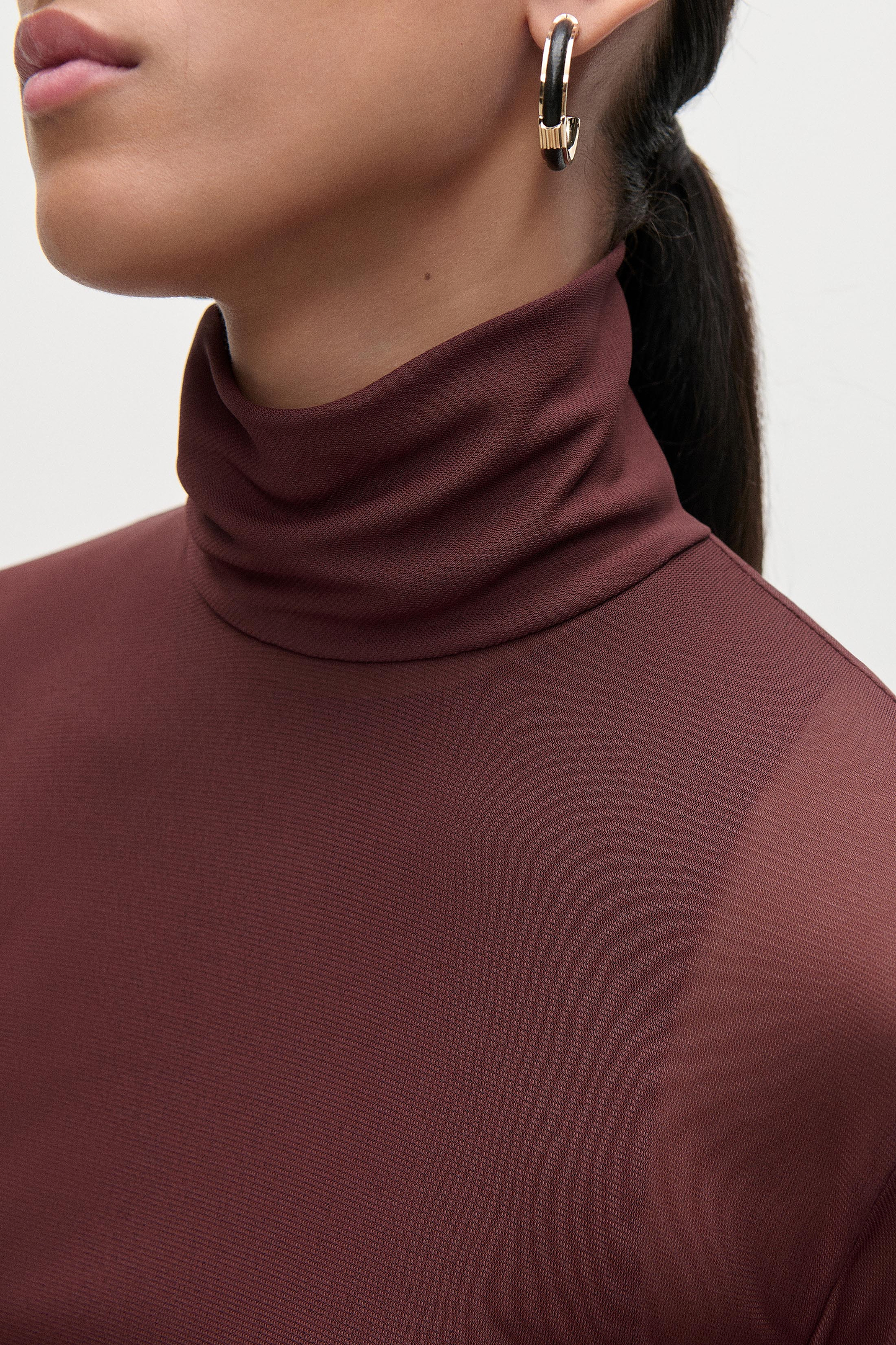Layered Gown In Burgundy