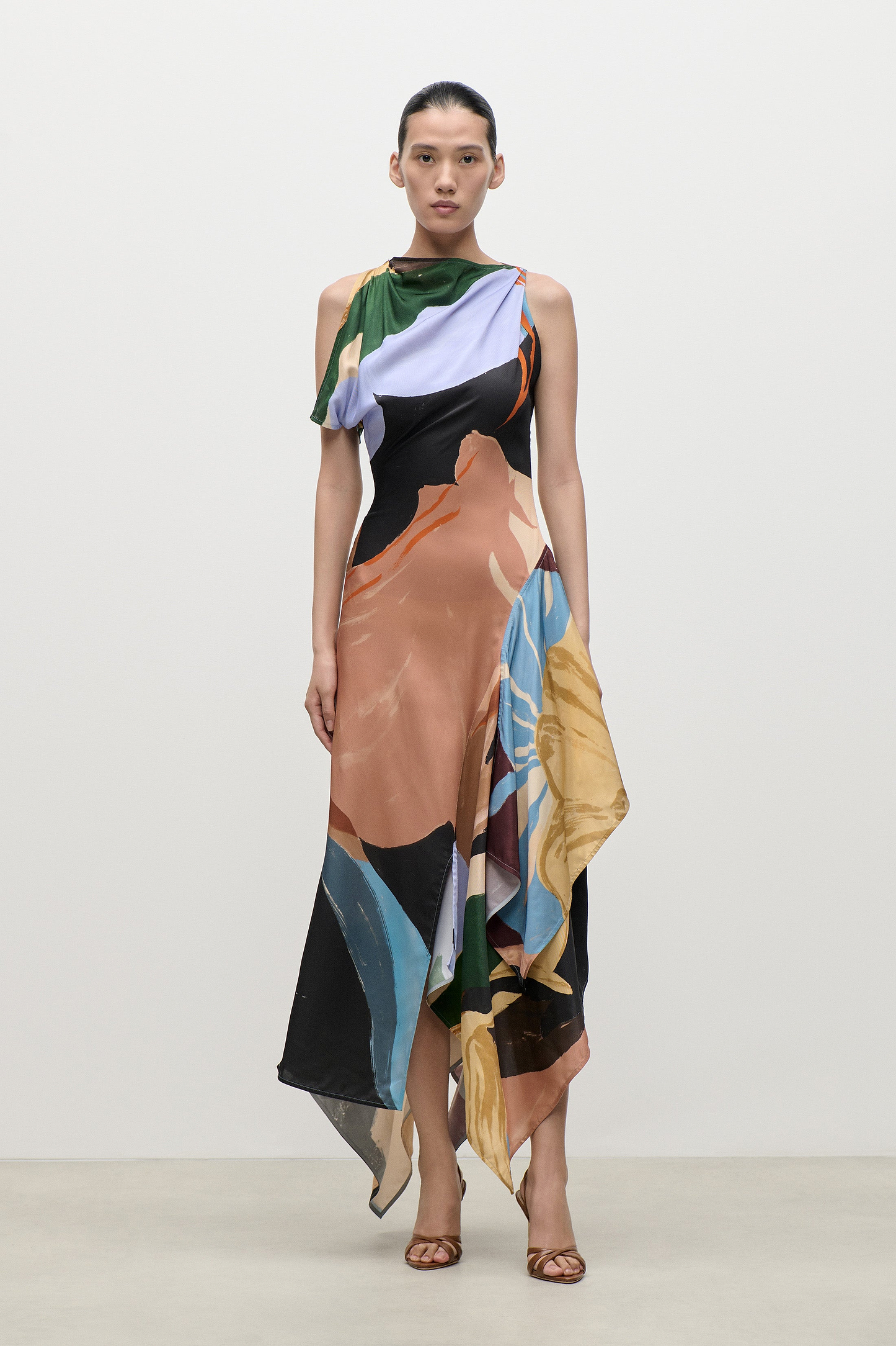 Daphne Midi Dress In Symphony Garden Print