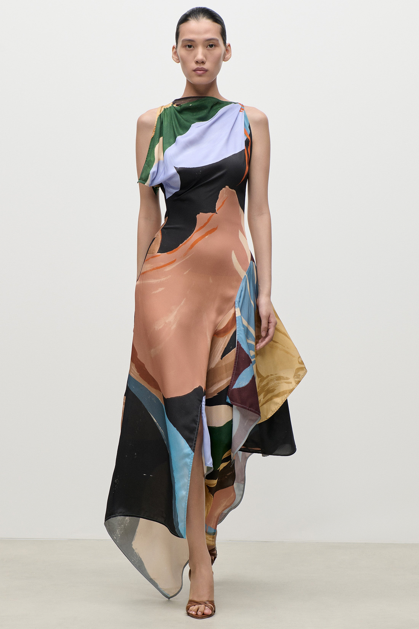 Daphne Midi Dress In Symphony Garden Print