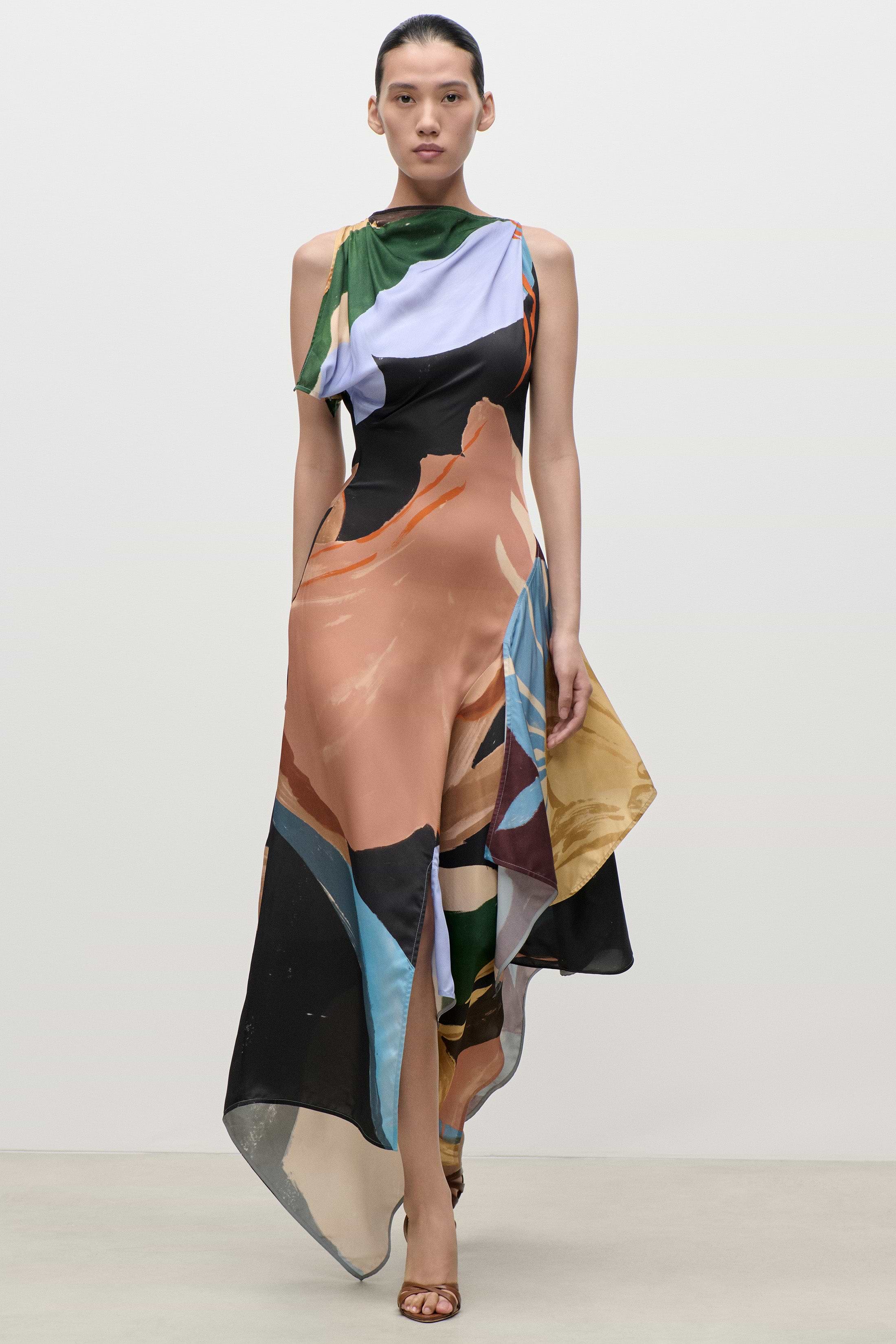 Daphne Midi Dress In Symphony Garden Print