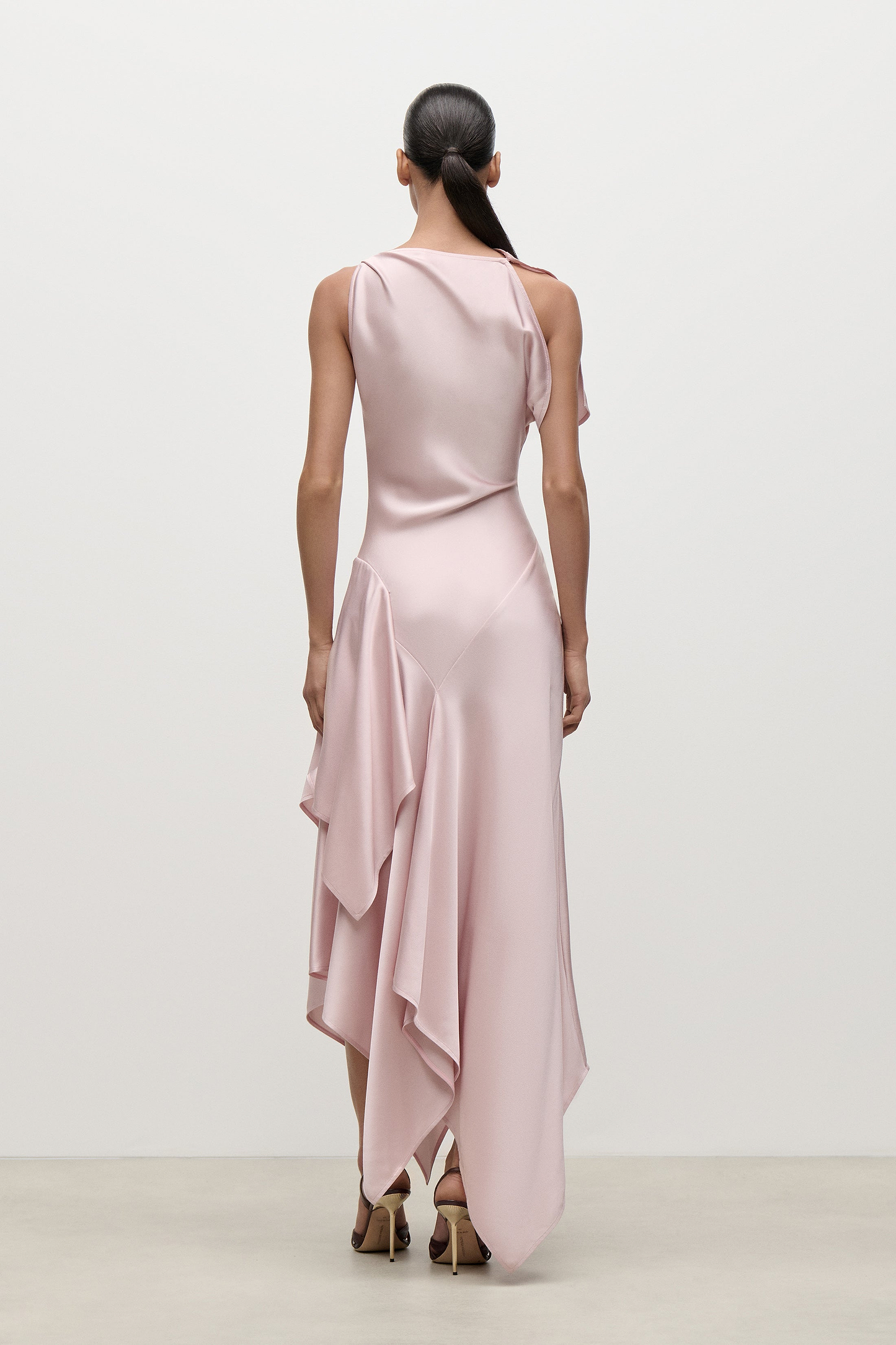 Daphne Midi Dress In Light Pink