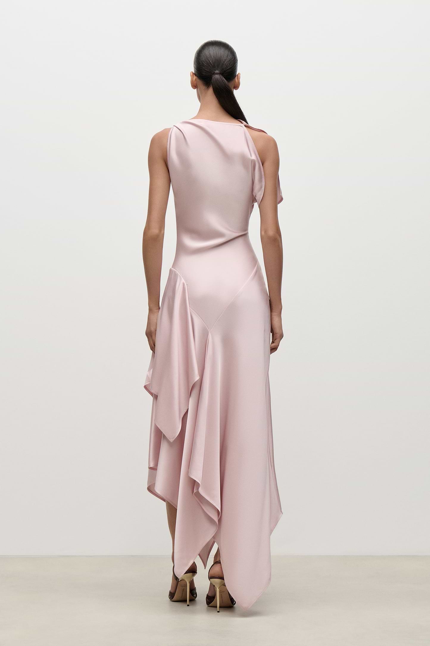 Daphne Midi Dress In Light Pink