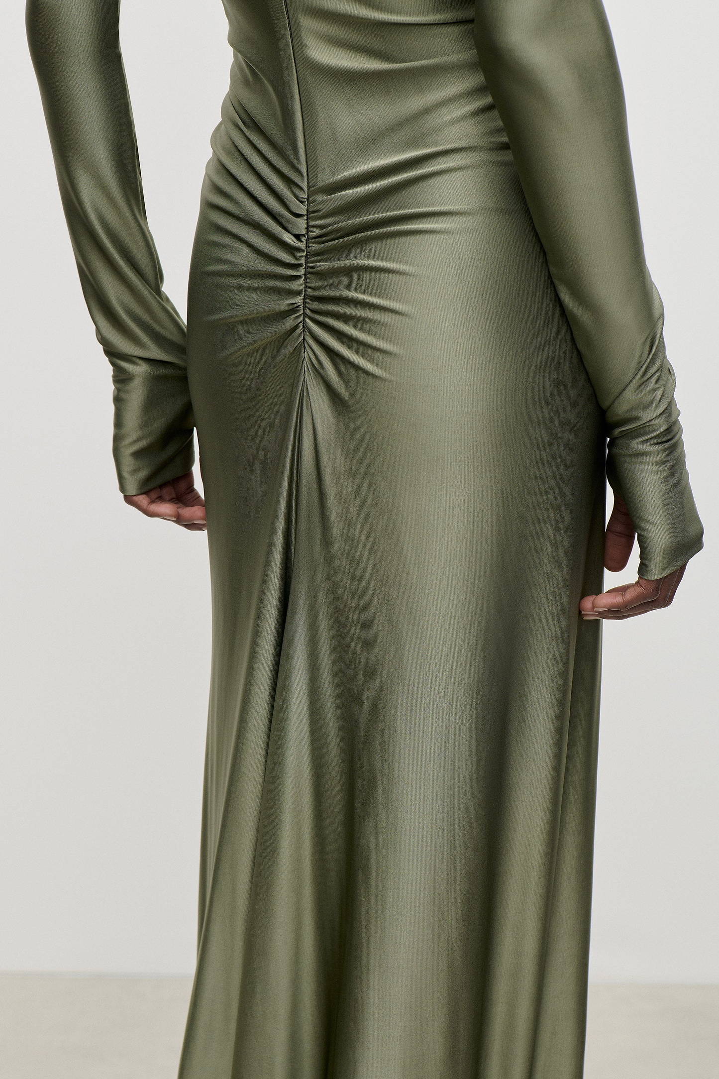 Asymmetric Gown In Green