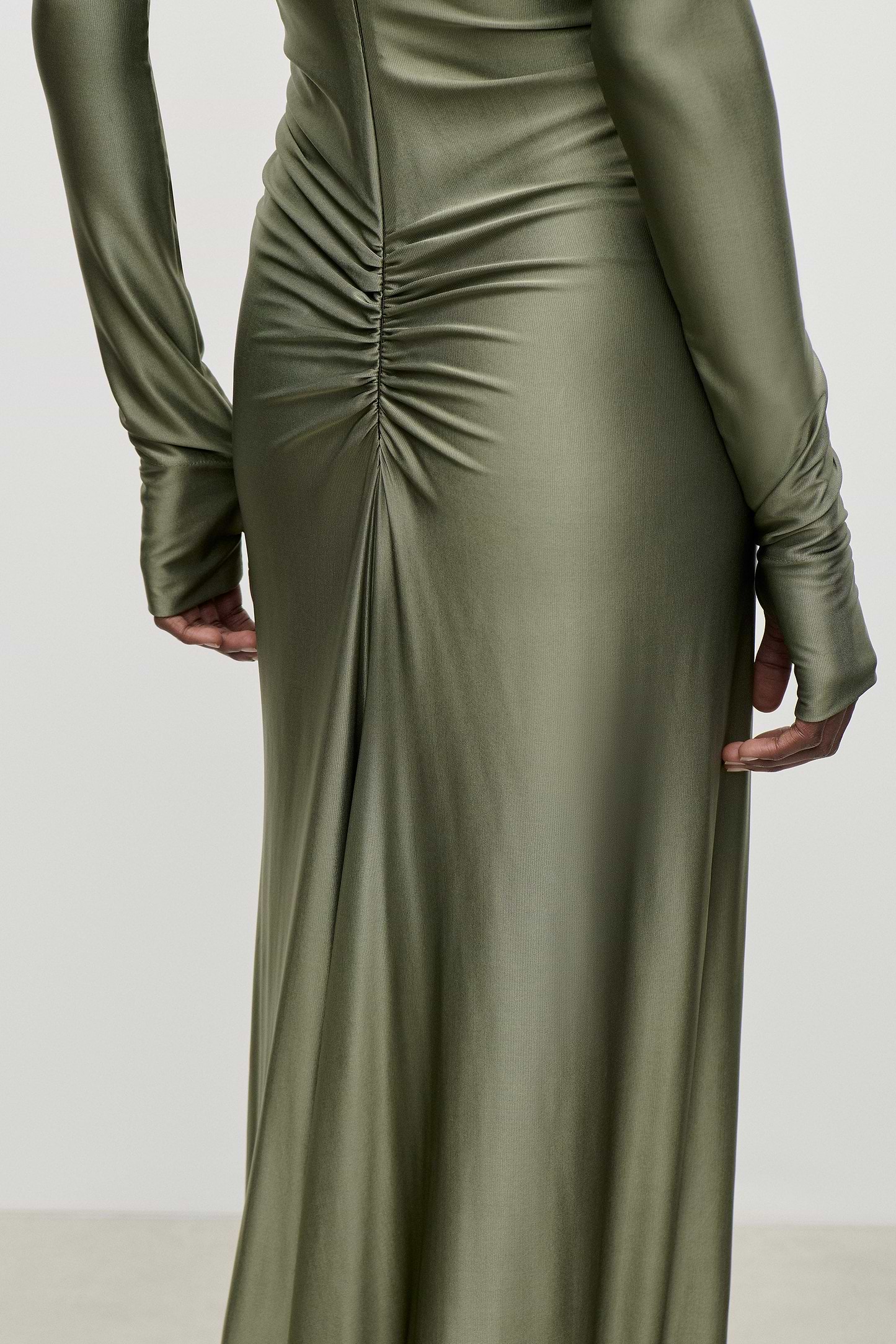 Asymmetric Gown In Green