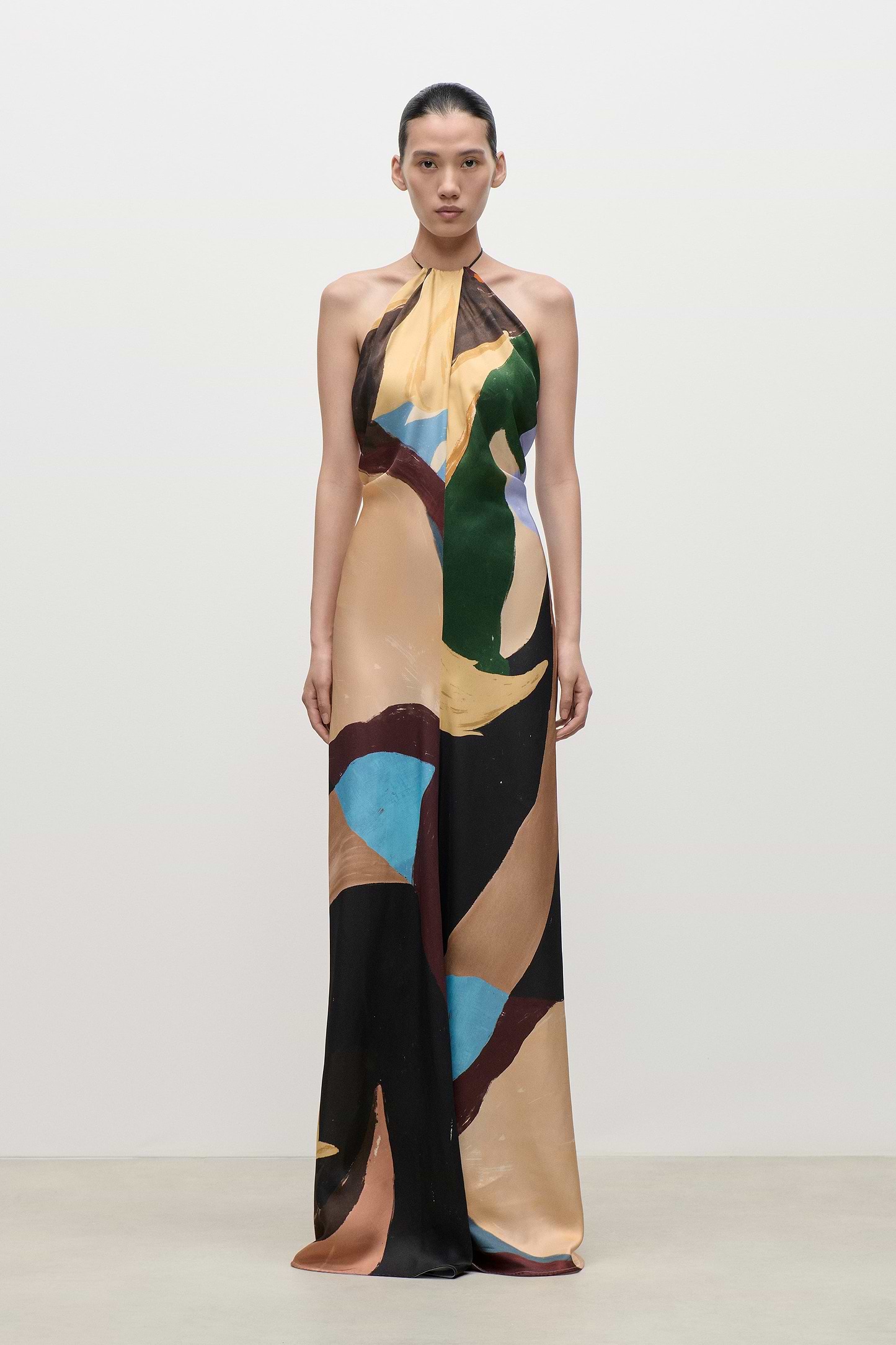 Halterneck Gown In Symphony Garden