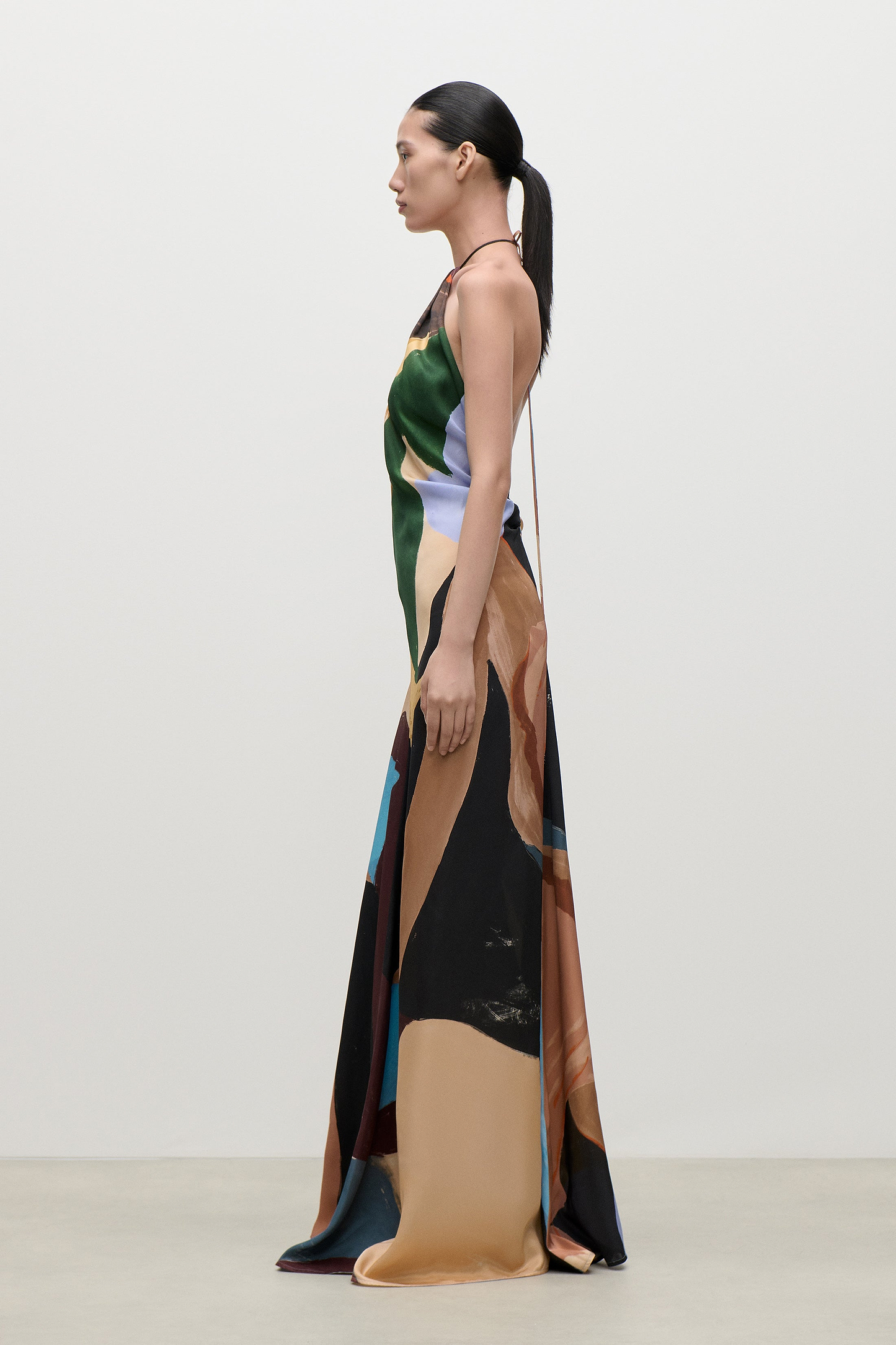 Halterneck Gown In Symphony Garden