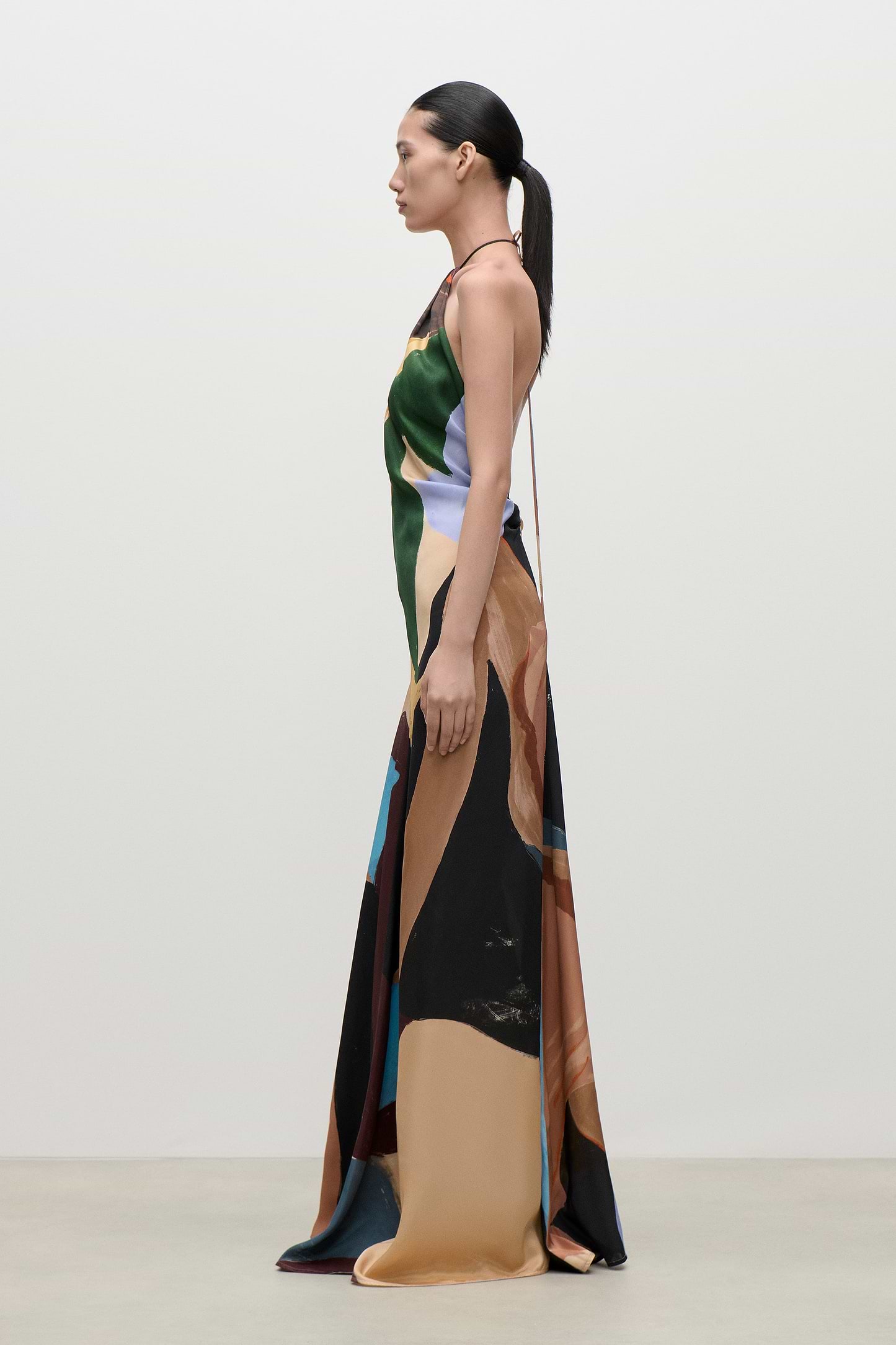Halterneck Gown In Symphony Garden