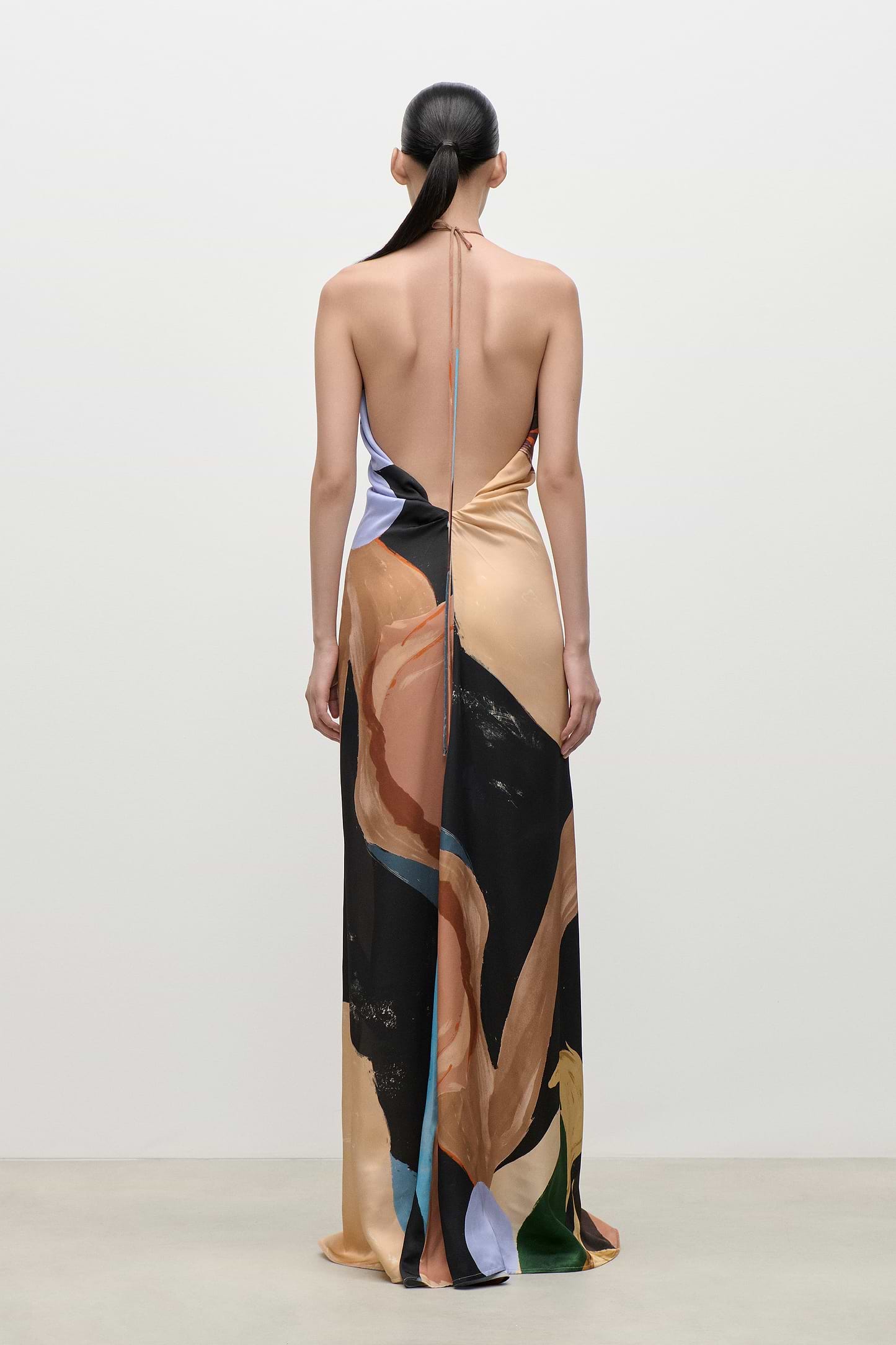 Halterneck Gown In Symphony Garden