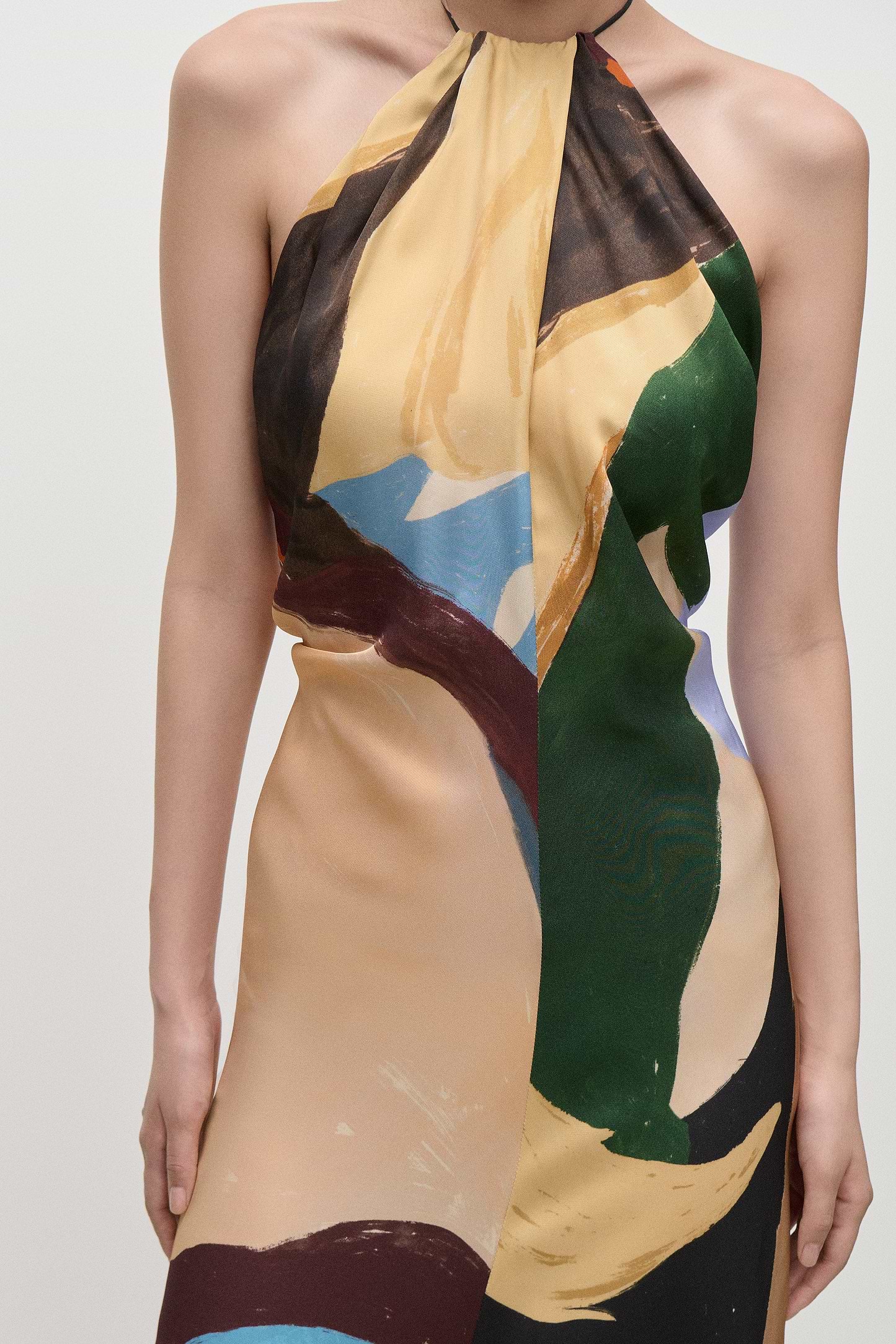 Halterneck Gown In Symphony Garden