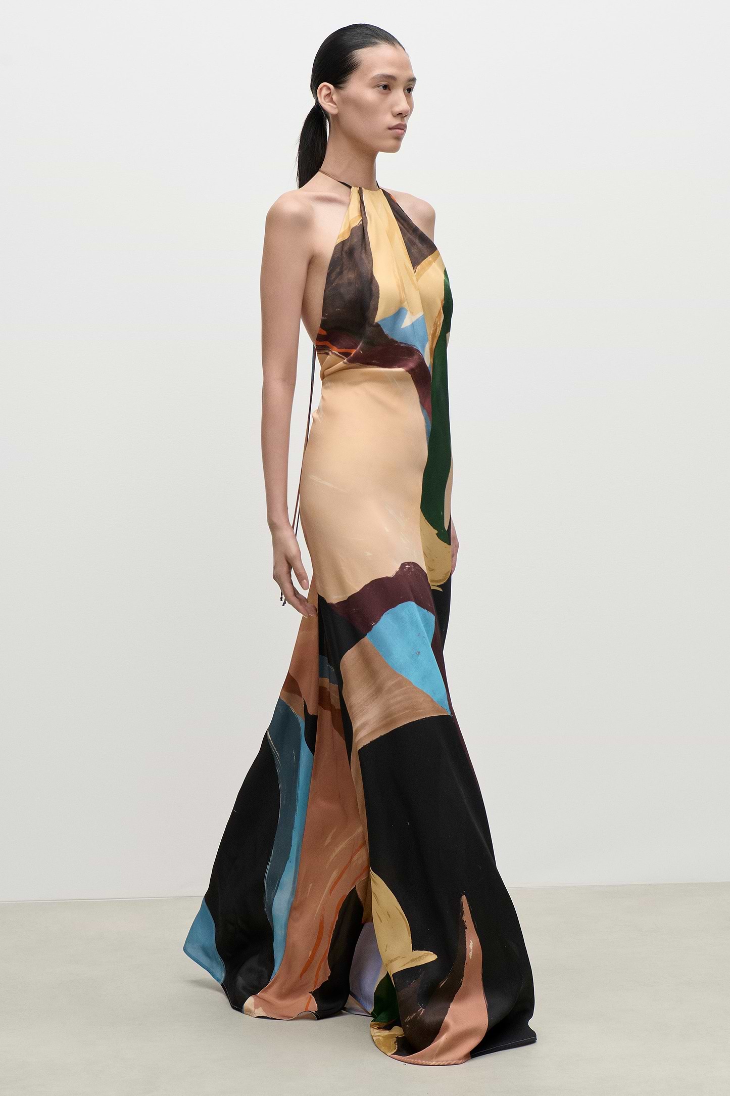 Halterneck Gown In Symphony Garden