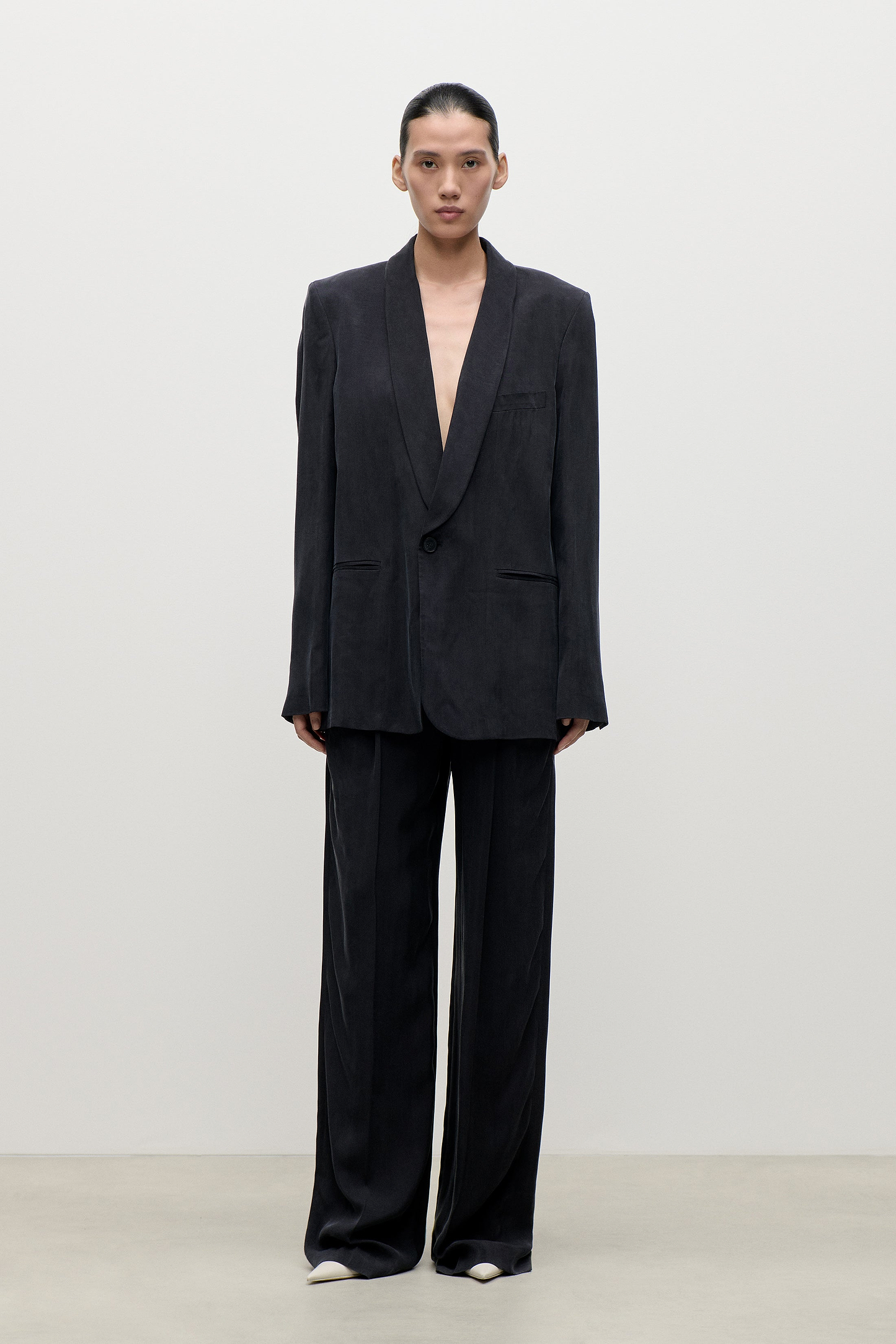 Shawl Collar Jacket In Navy