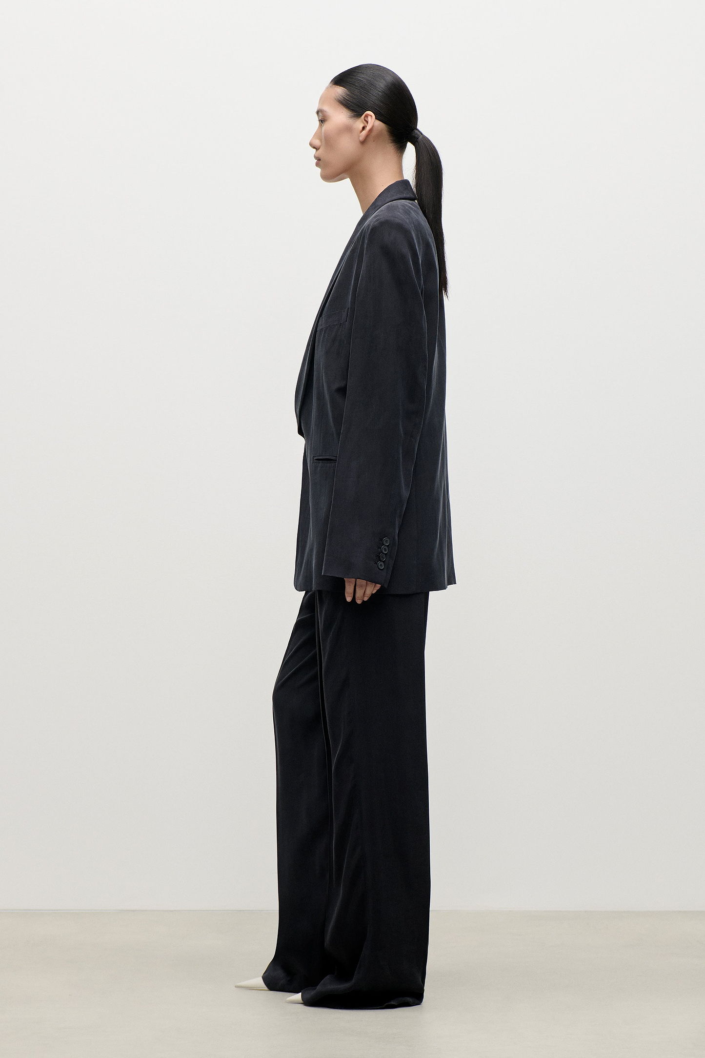 Shawl Collar Jacket In Navy