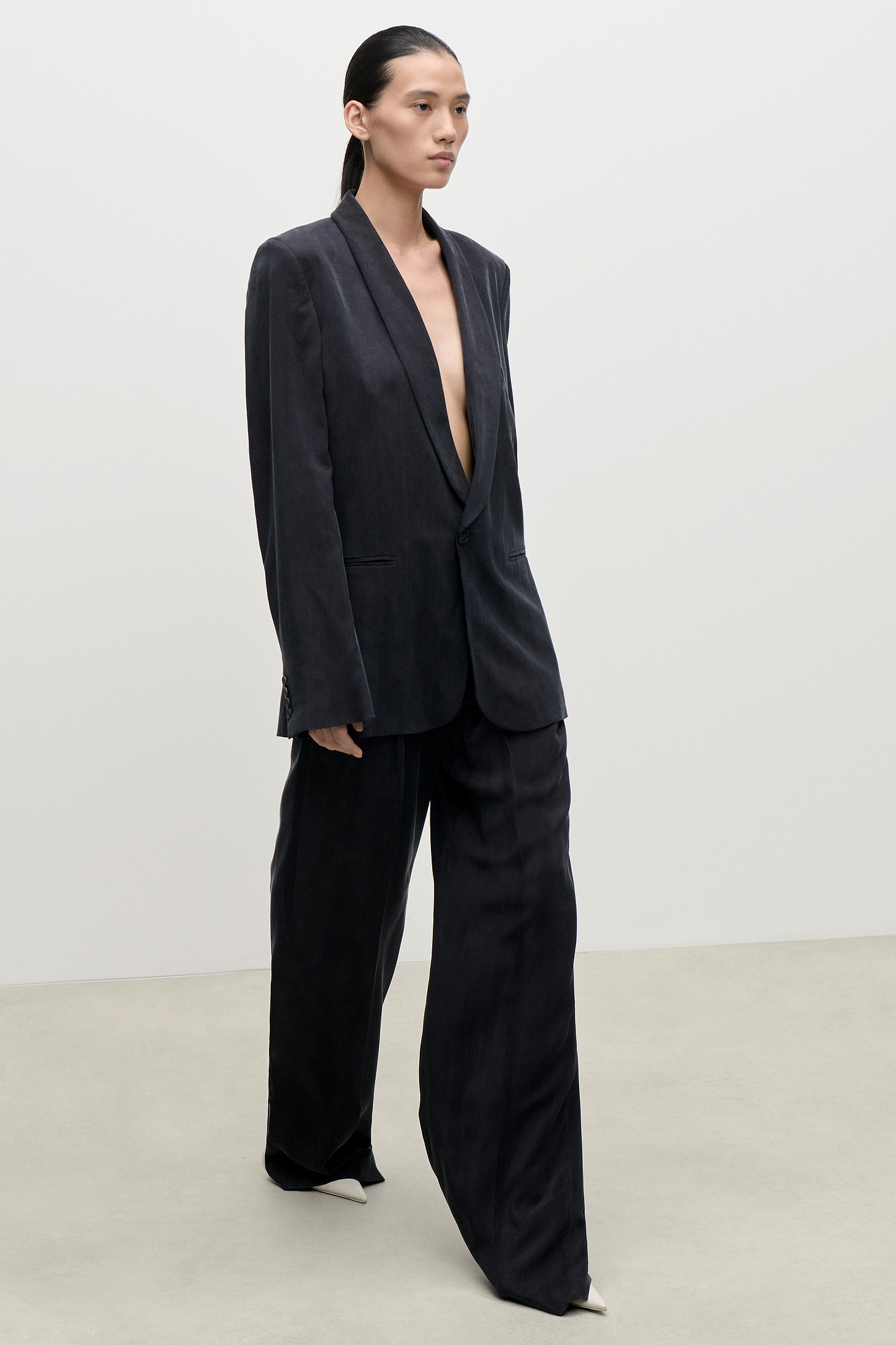 Shawl Collar Jacket In Navy