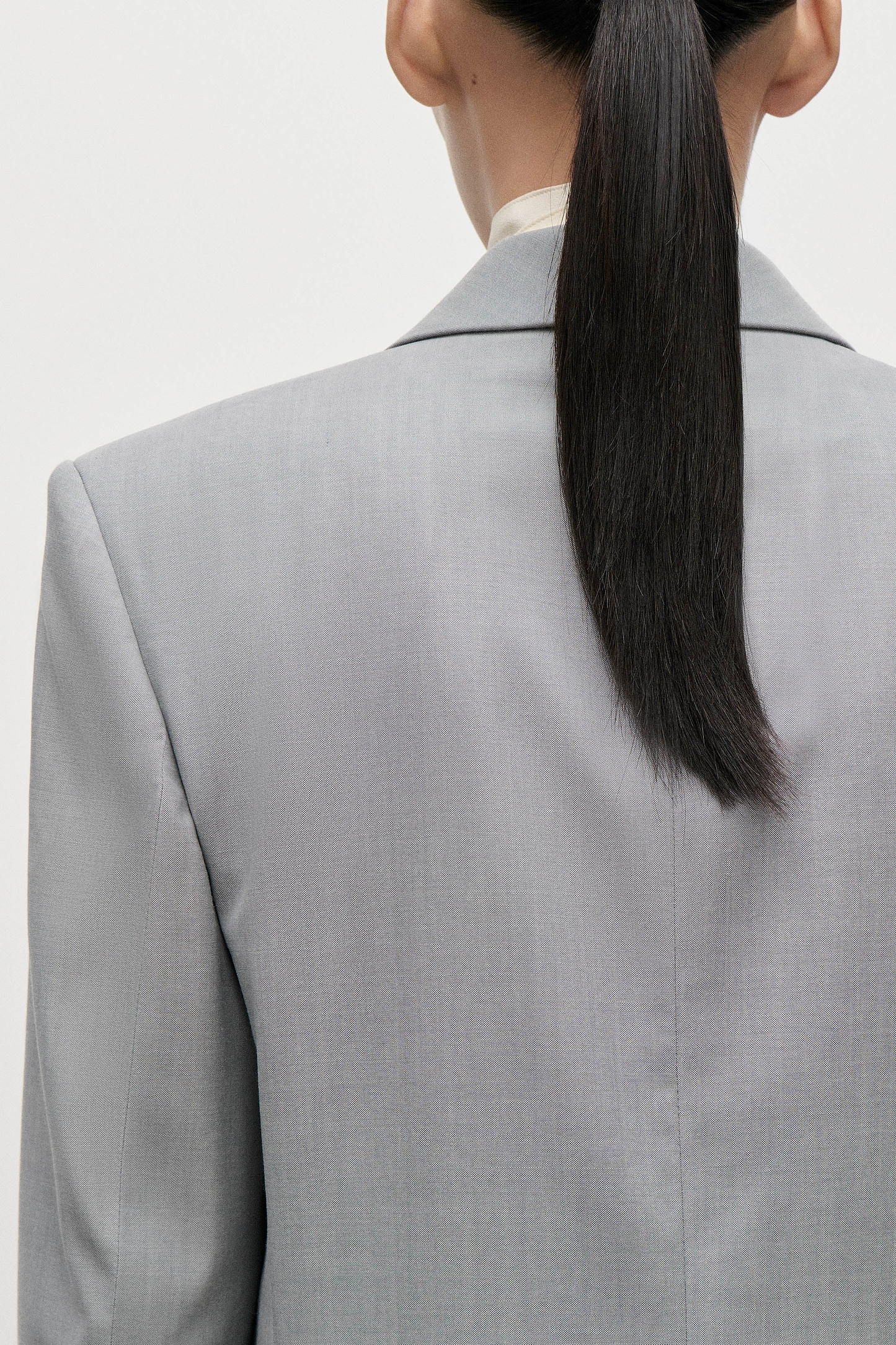 Shawl Collar Jacket In Light Grey