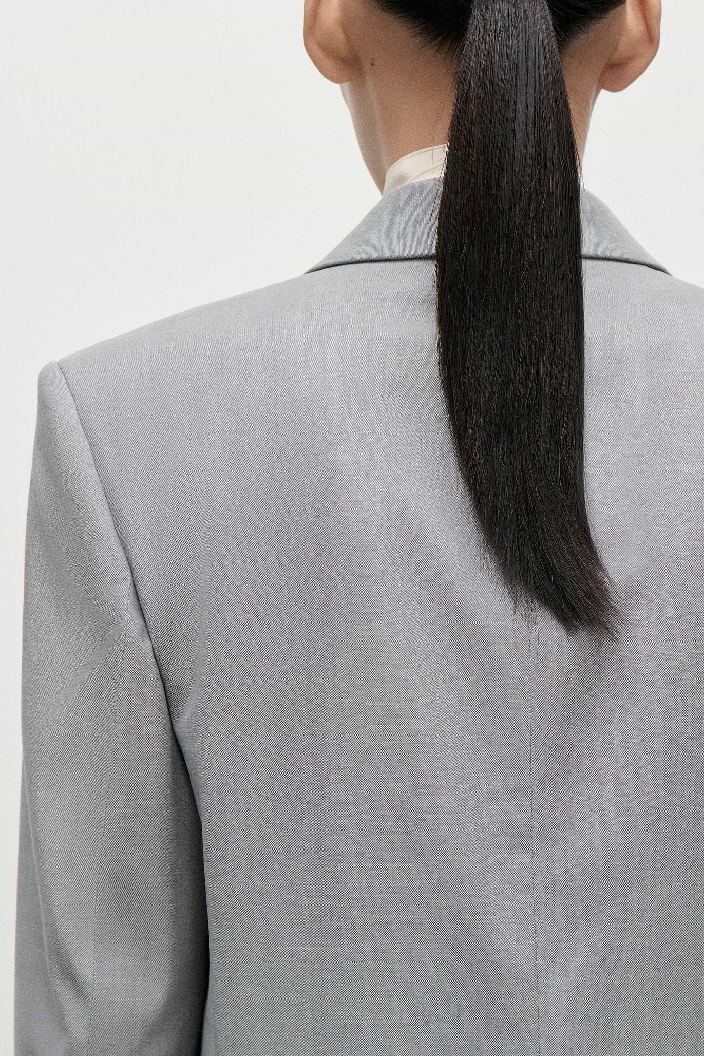 Shawl Collar Jacket In Light Grey