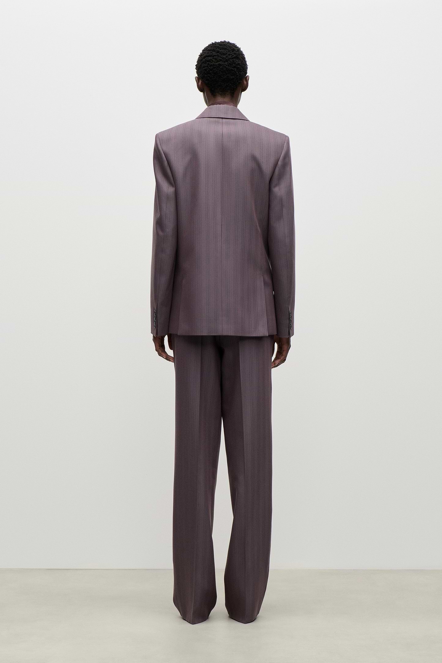 Notched Collar Jacket In Purple