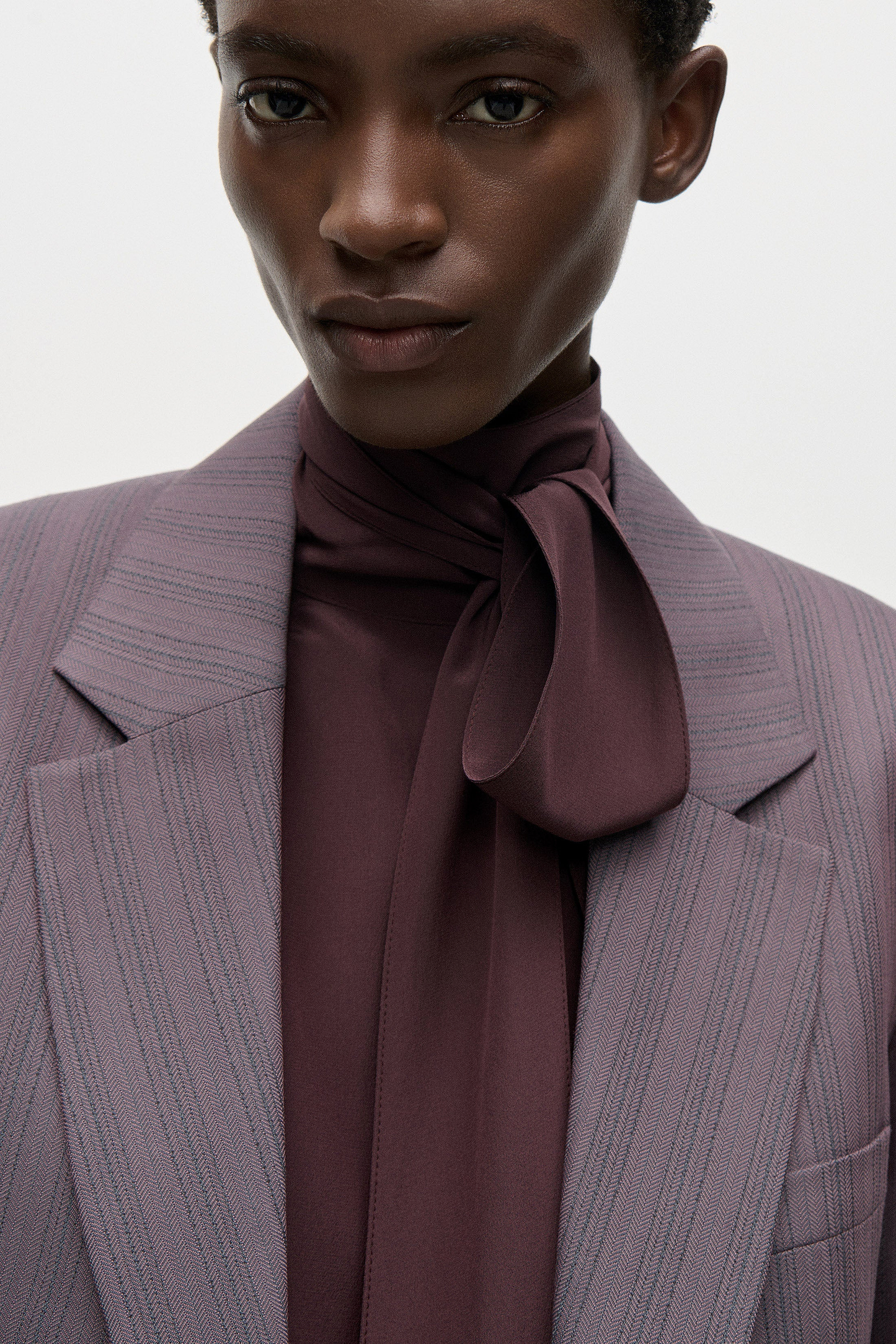 Notched Collar Jacket In Purple