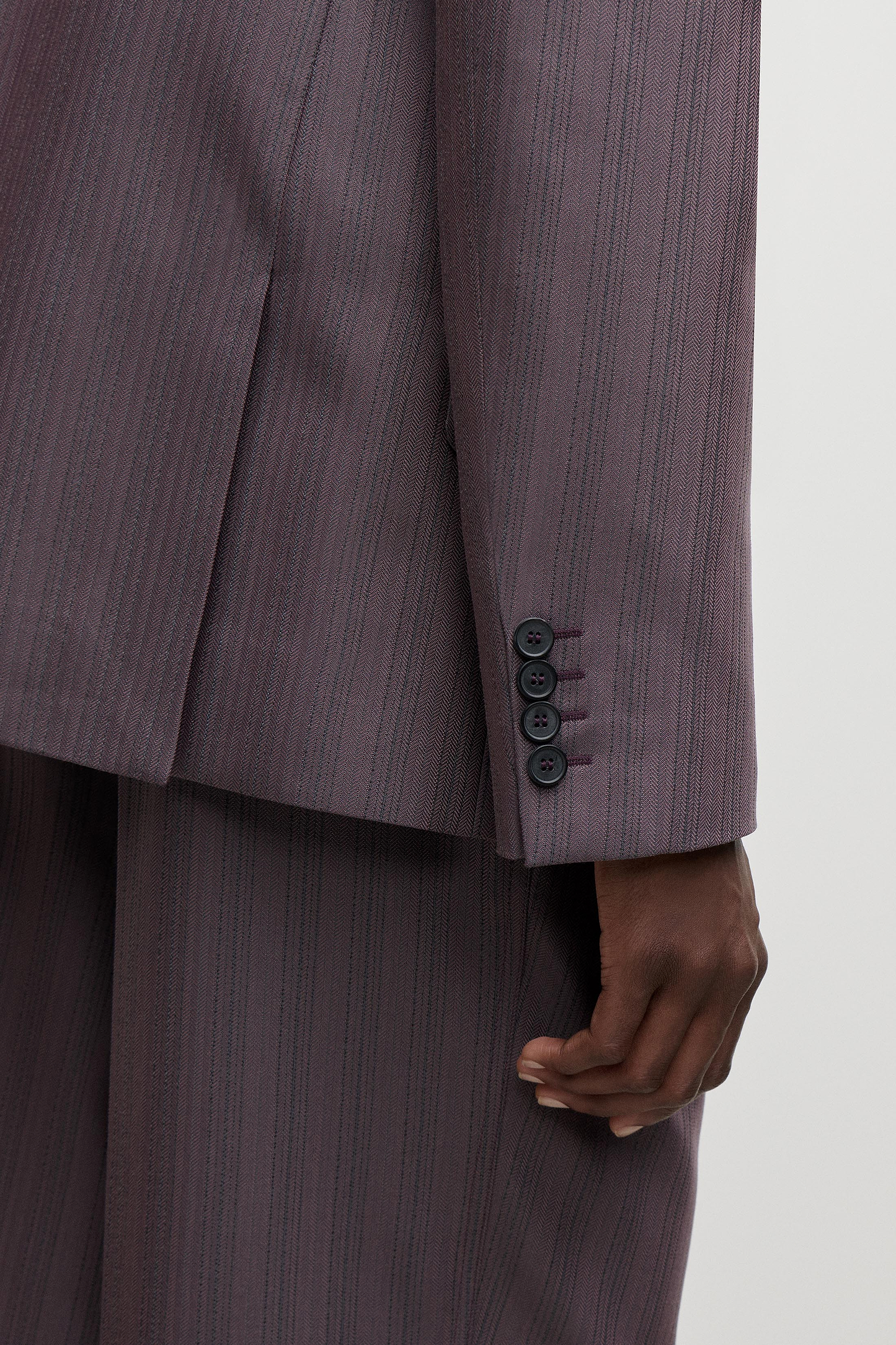 Notched Collar Jacket In Purple